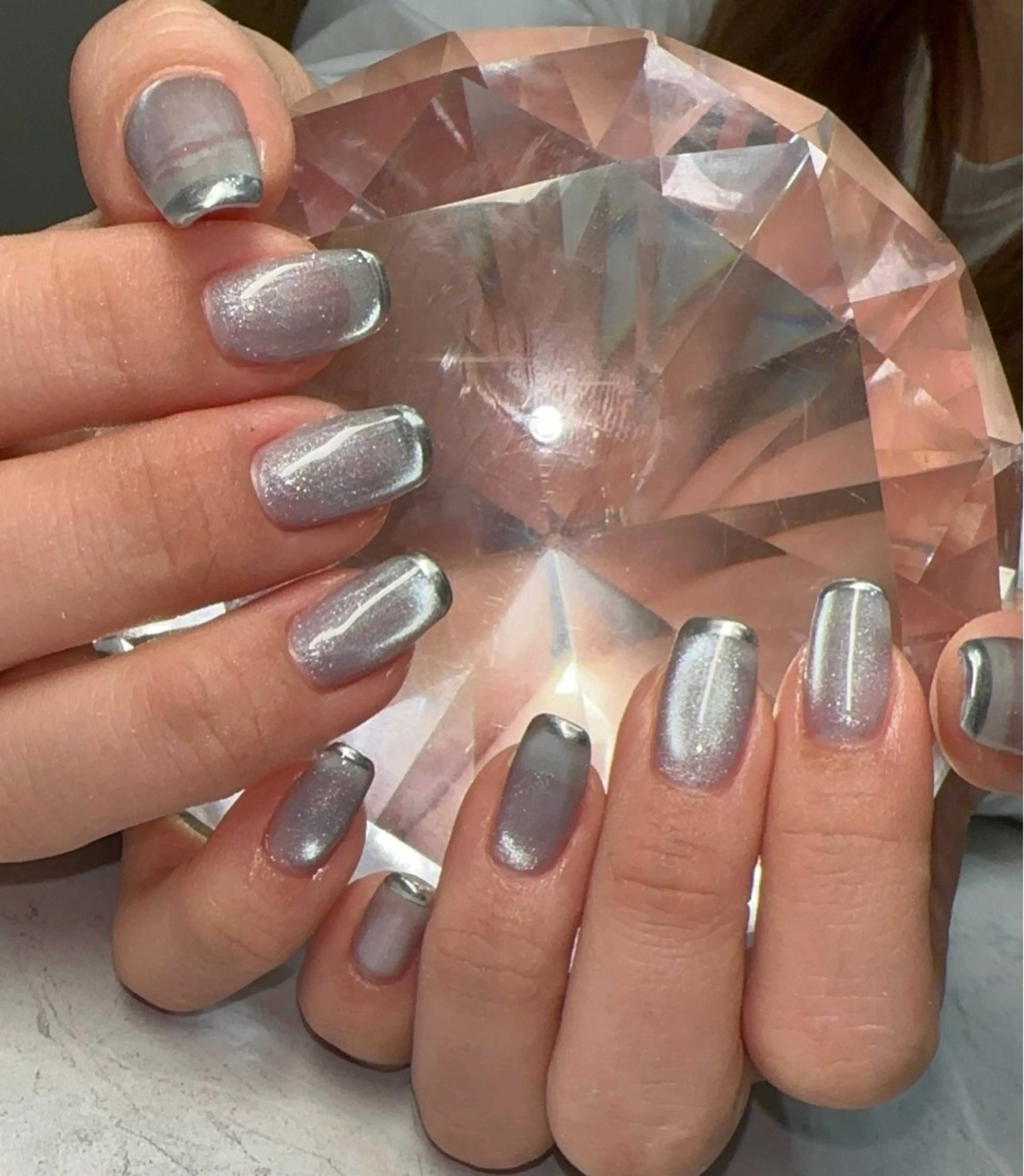 ネイル クリアネイル フレンチネイル マグネットネイル ハンドネイル with nail.のネイルデザイン