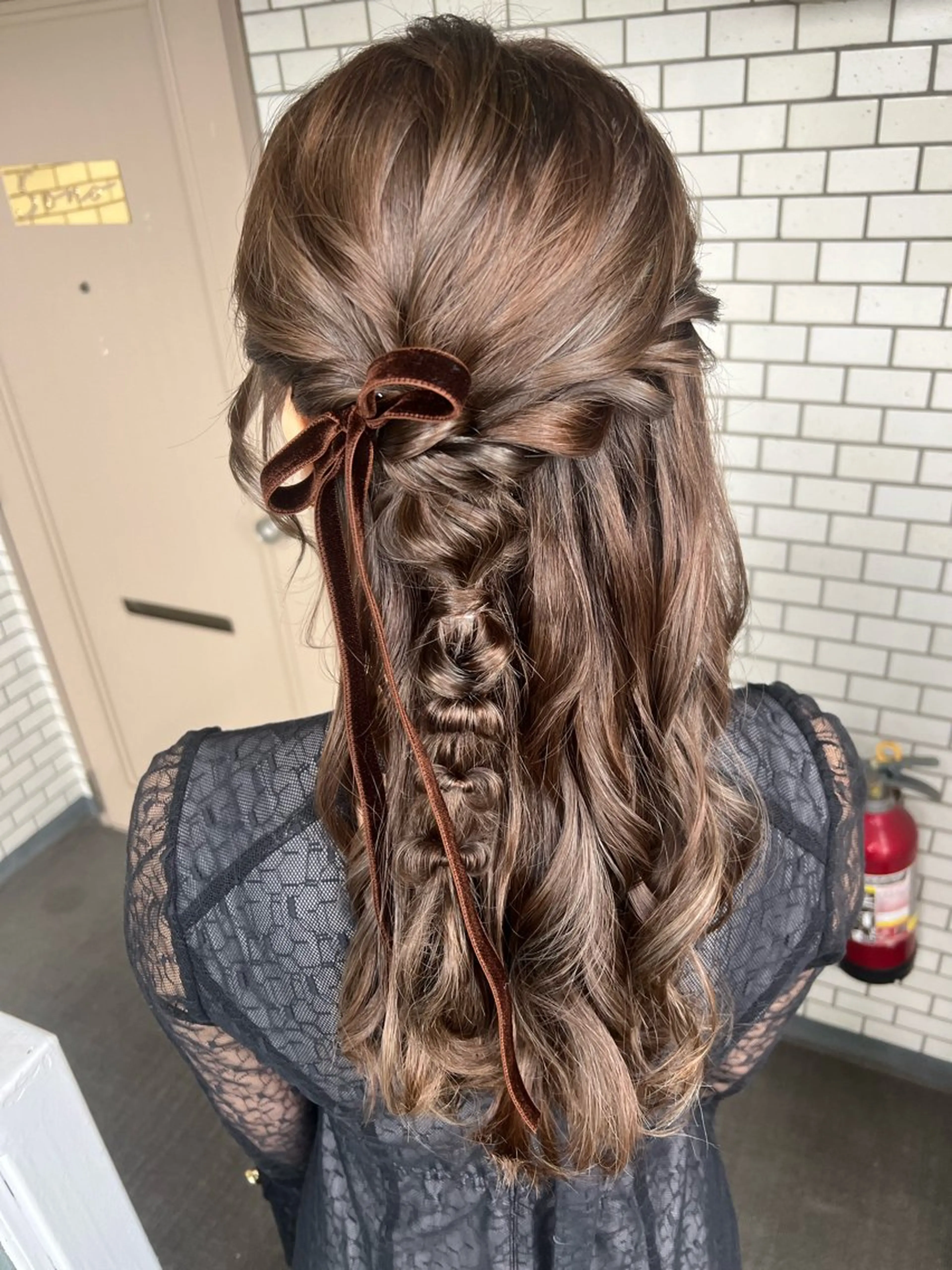 ヘアアレンジ ハーフアップ ヘアセット 大人可愛いヘアメイク 💋🧚‍♀️しずかのヘアスタイル