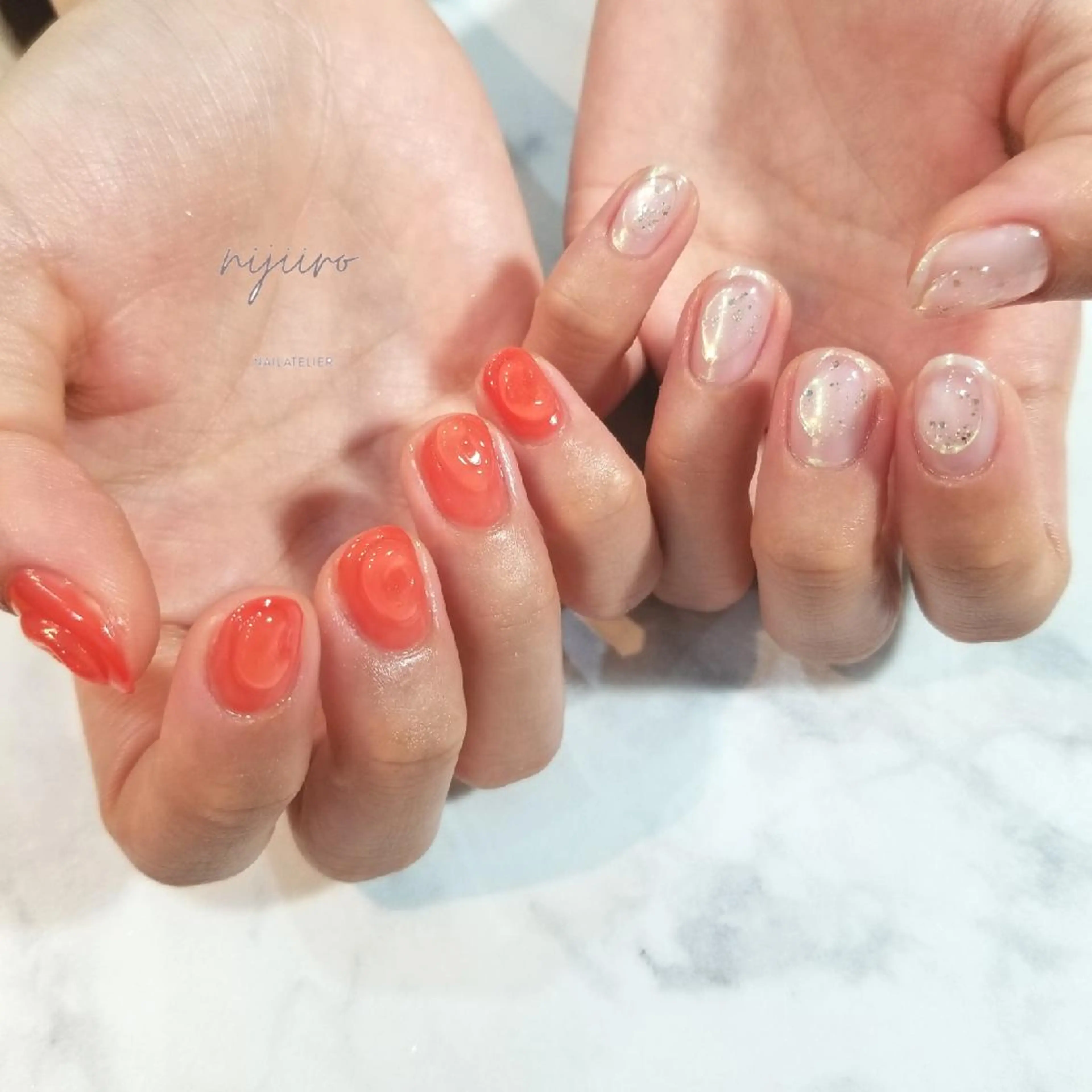 ネイル ぷっくりネイル ハンドネイル nijiiro🌈 サトウのネイルデザイン