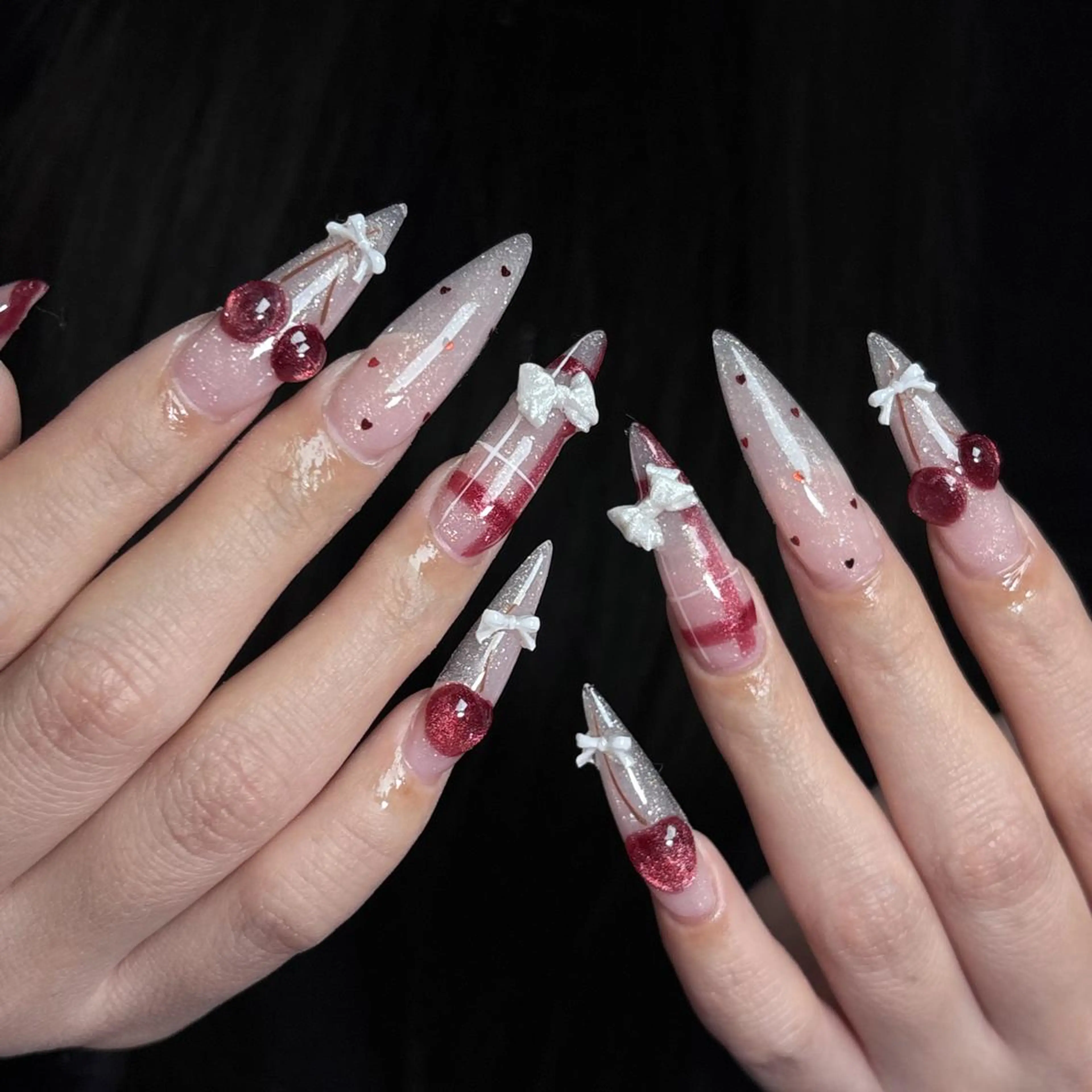 チップ長さ出し✨ロング可🩷しっかりアートやり放題¥16940の写真