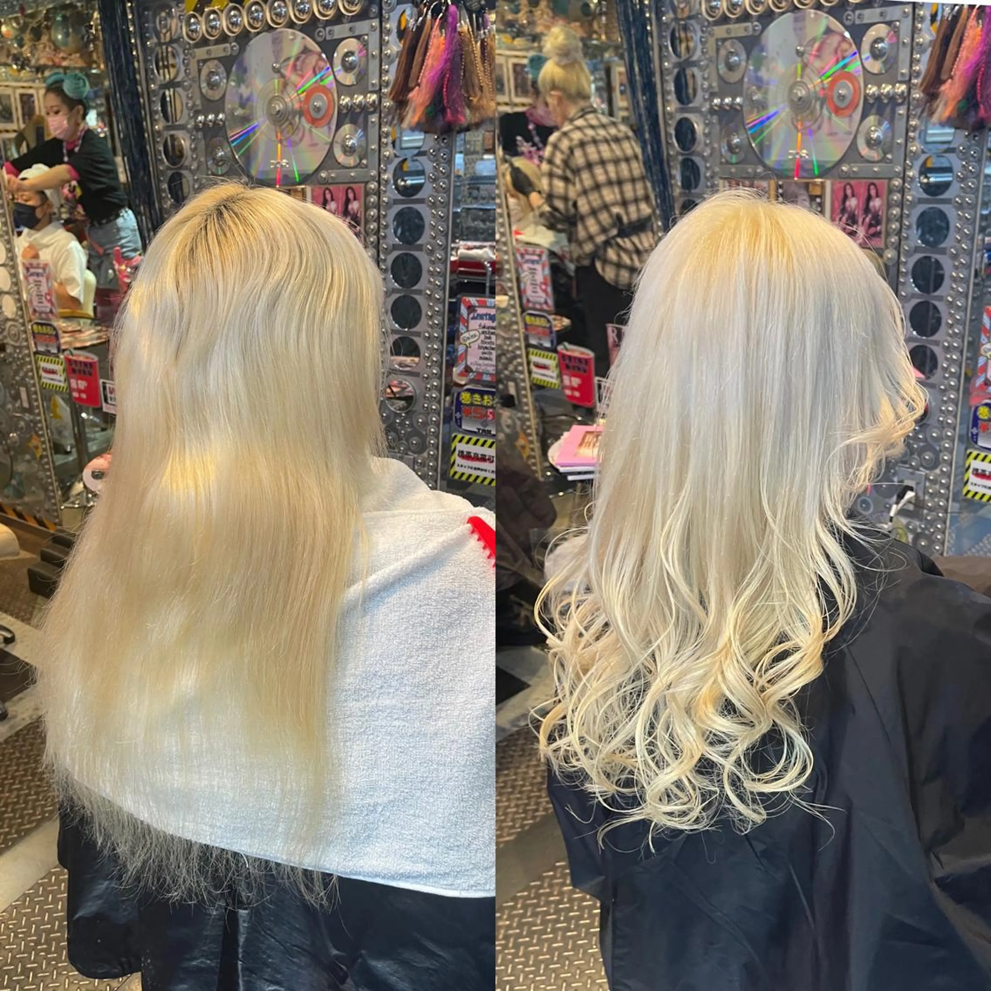 ロング カラー ヘアアレンジ ブリーチ ブロンド ケアブリーチ ハイトーンカラー ロング 🌈派手髪エクステ ブレイズ🌈ひろとのヘアスタイル