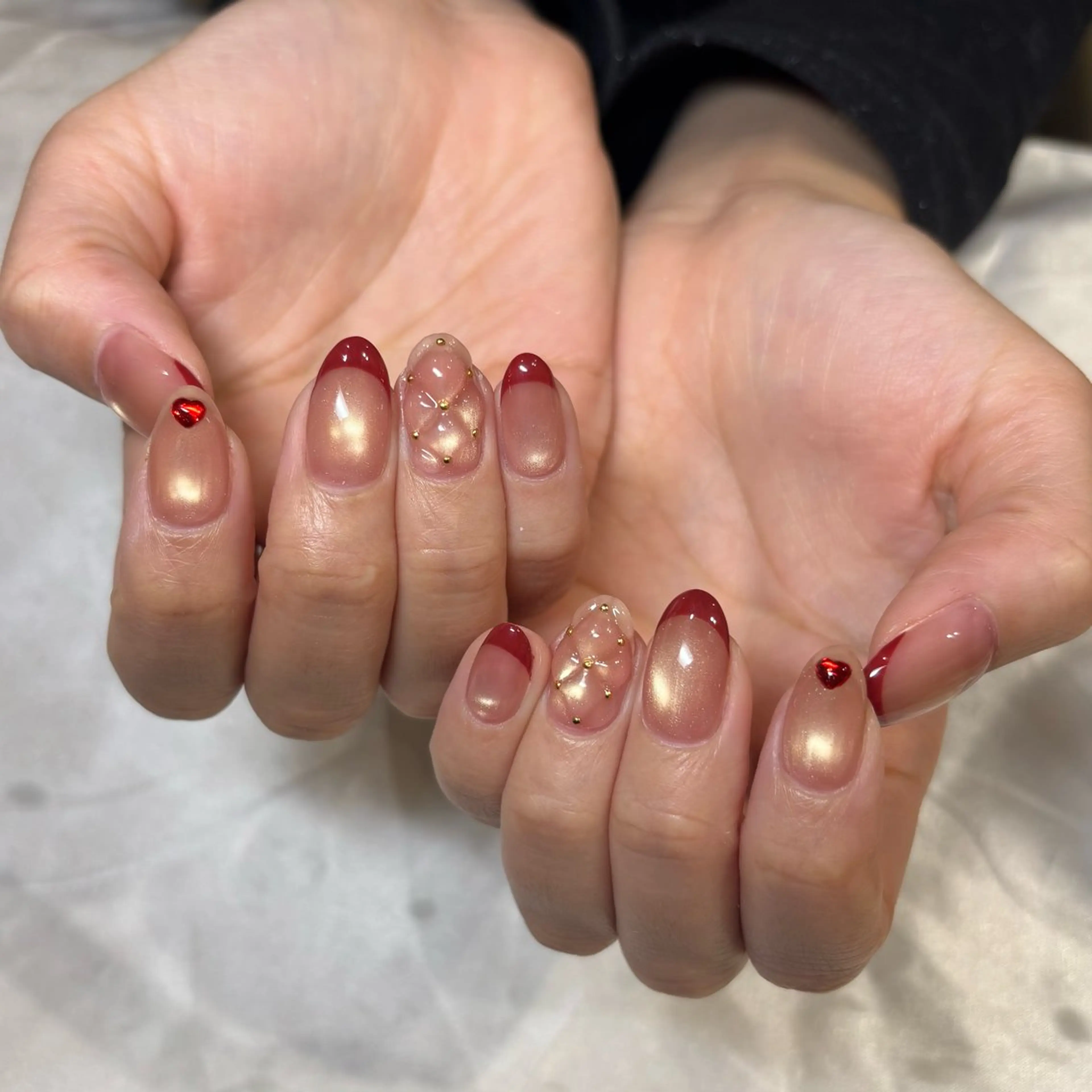 ネイル アートネイル ジェルネイル パラジェル シンプルネイル Misaki Aries心斎橋店のネイルデザイン