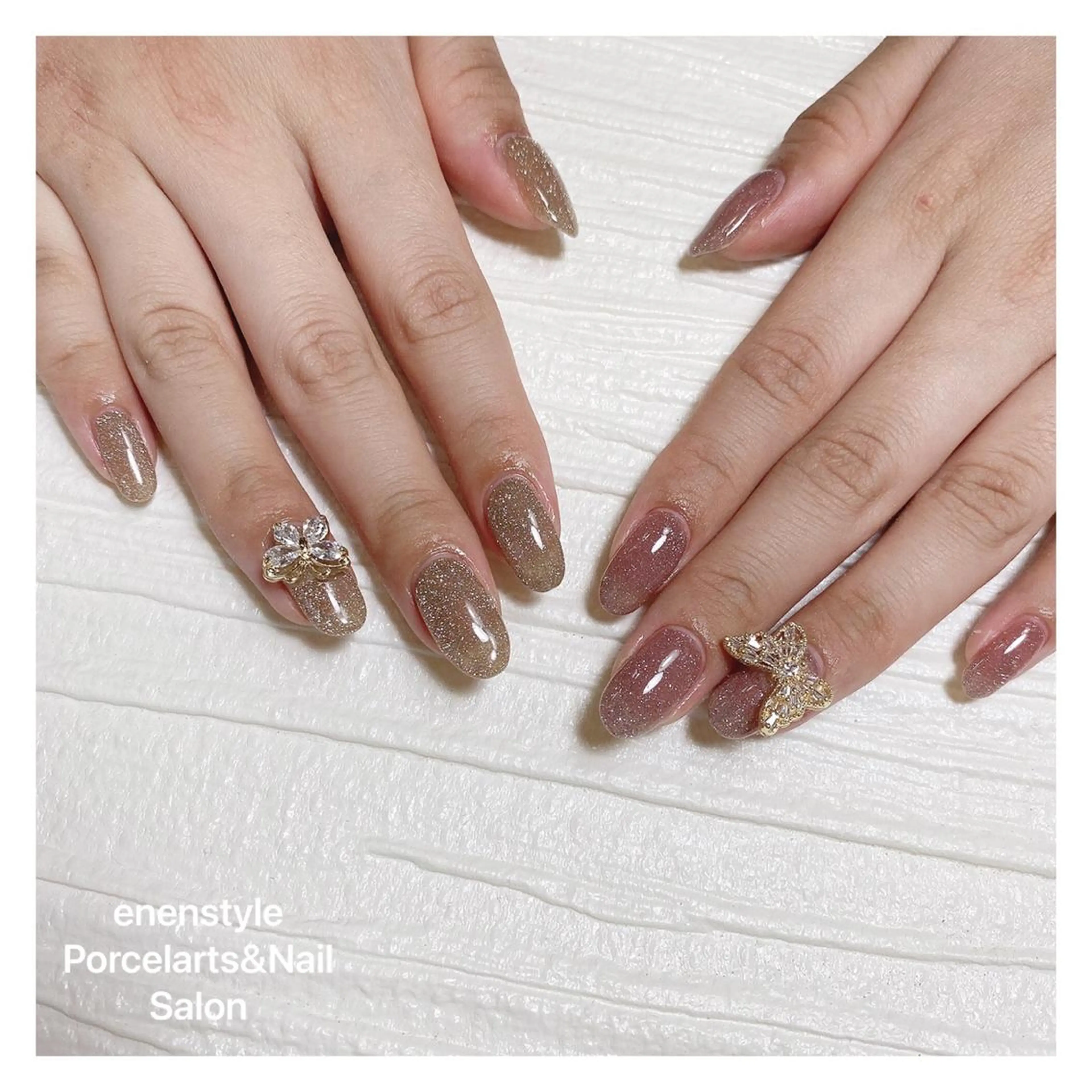 ミディアム ネイル ハンドネイル 👑enen style👑のネイルデザイン