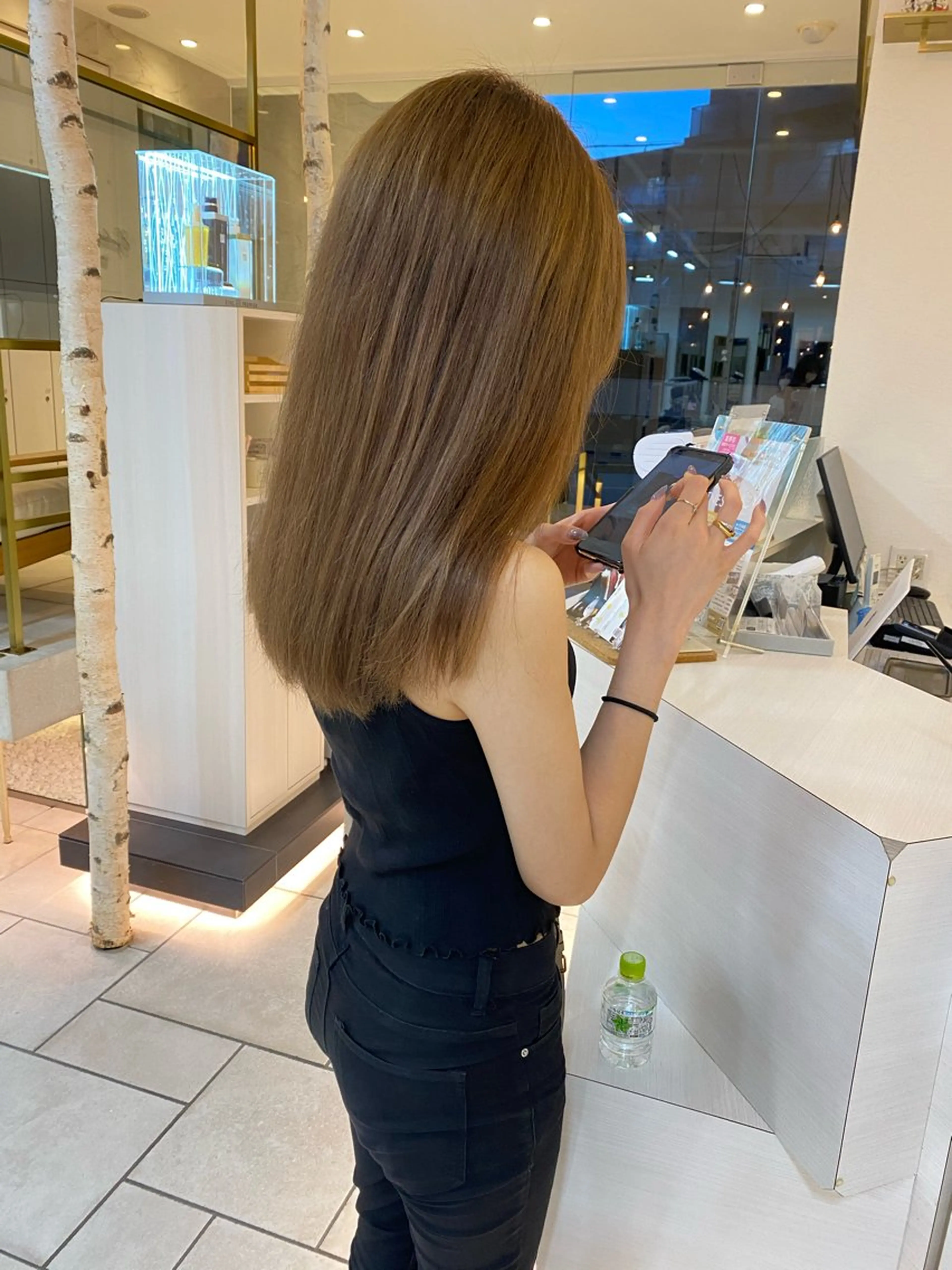 カラー ベージュカラー ココアベージュ 吉田 輝のヘアスタイル