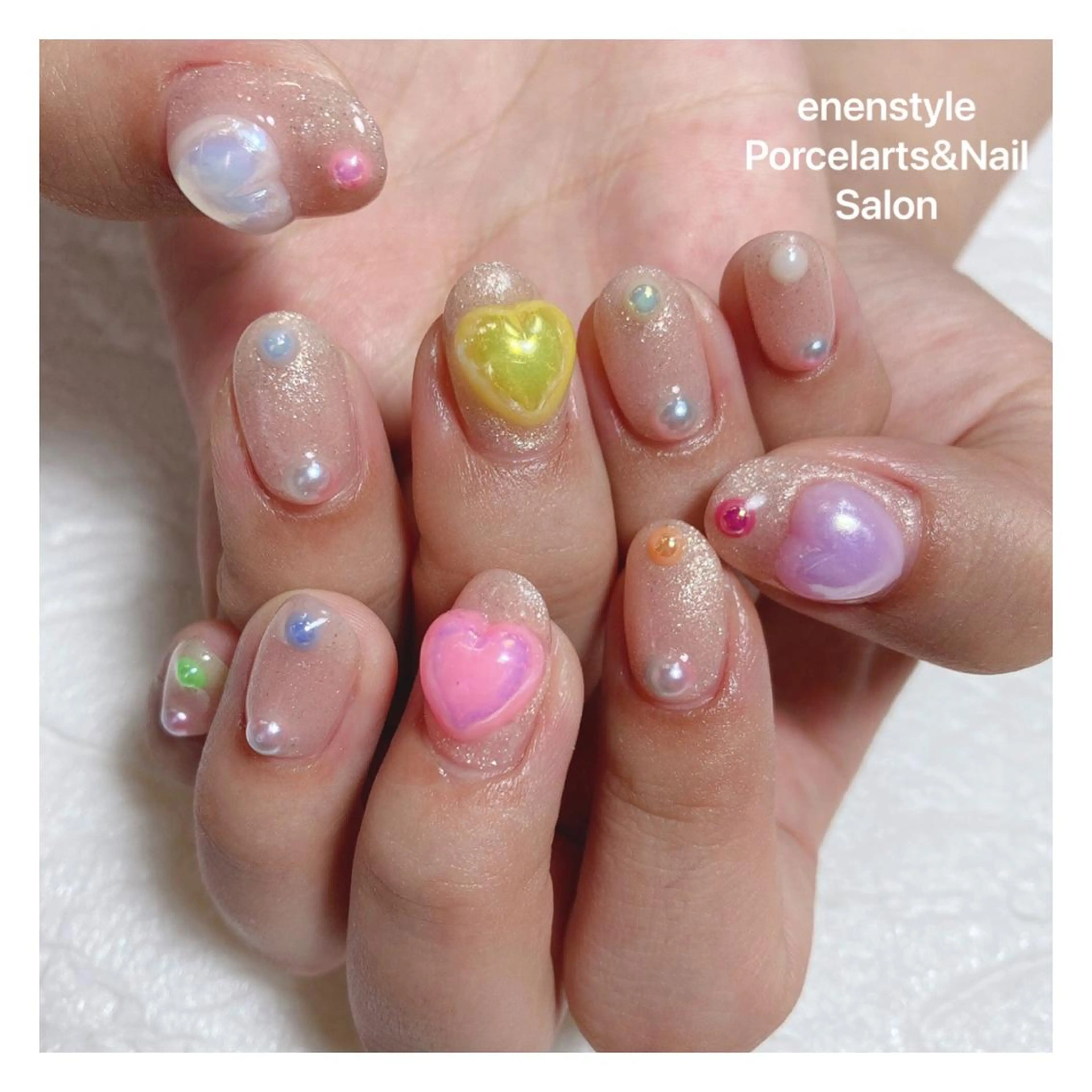 ミディアム ネイル ハンドネイル 👑enen style👑のネイルデザイン