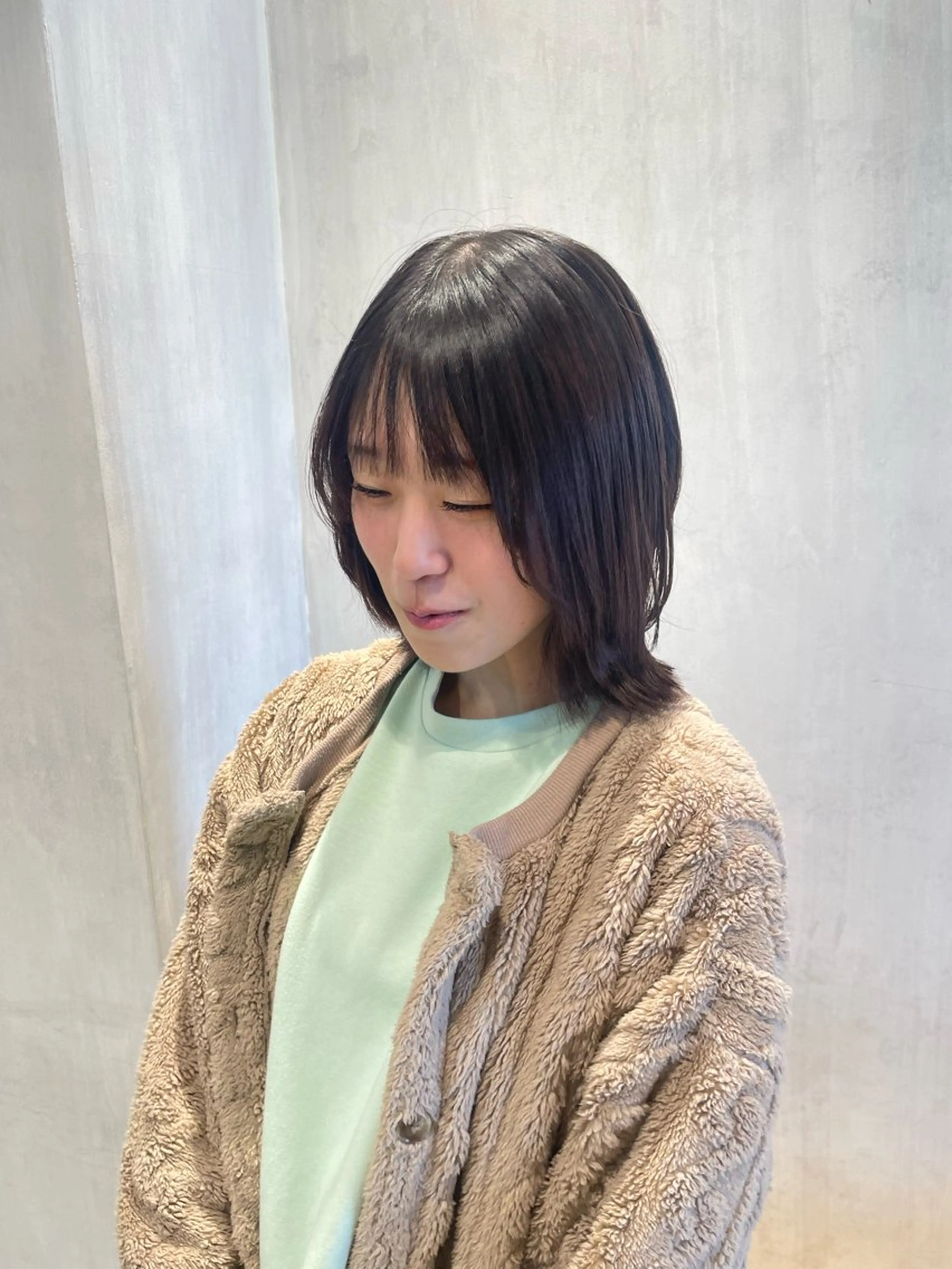 ミディアム ボブ レイヤーカット アノン /本山美容院のヘアスタイル