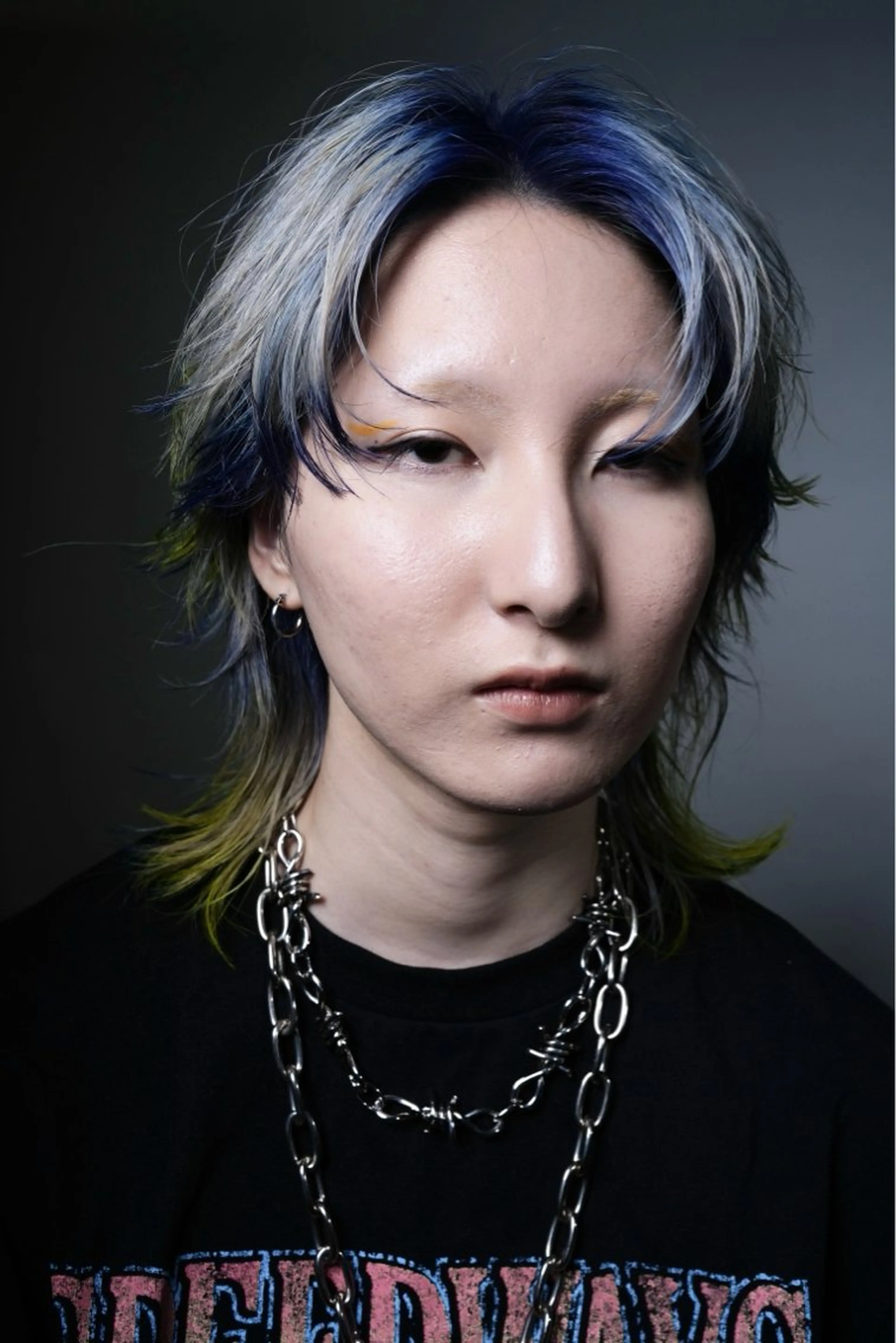 ショート カラー デザインカラー カット メンズパーマ/フェ ザーパーマ/古川晴輝のヘアスタイル