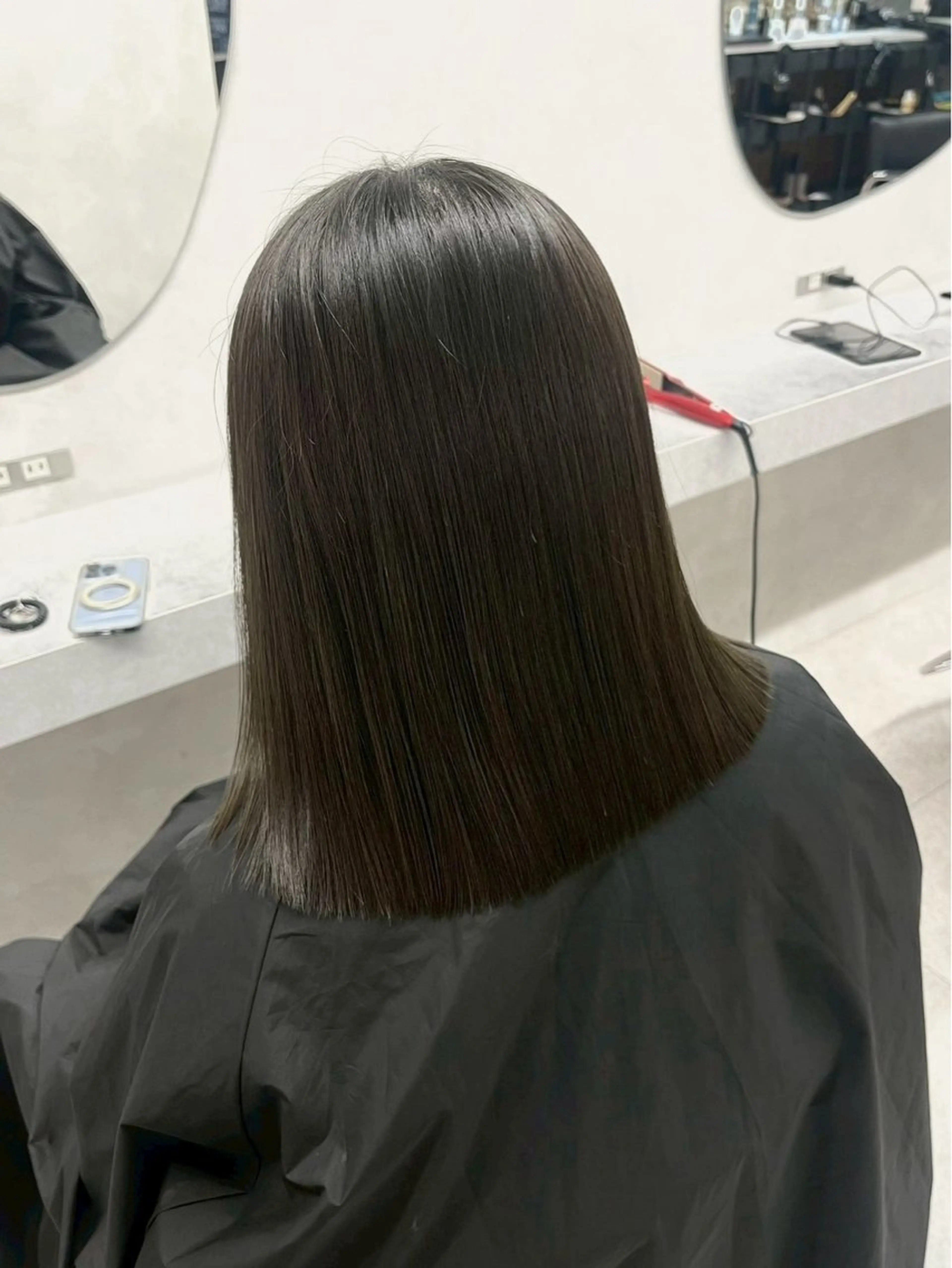 ミディアム 田渊 日菜のヘアスタイル