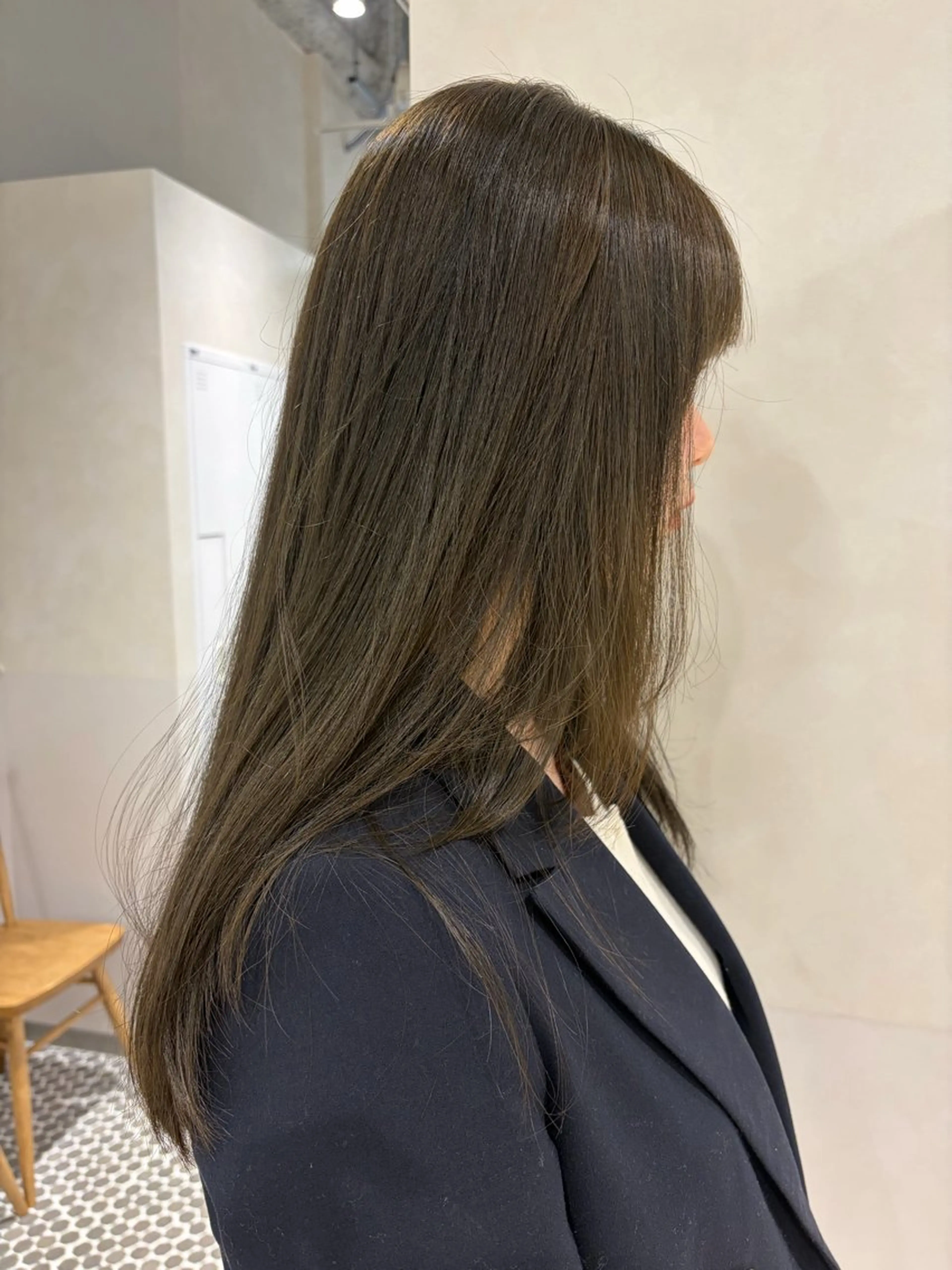 ミディアム カラー カット ヘアカラー トリートメント 砂原 ひよりのヘアスタイル