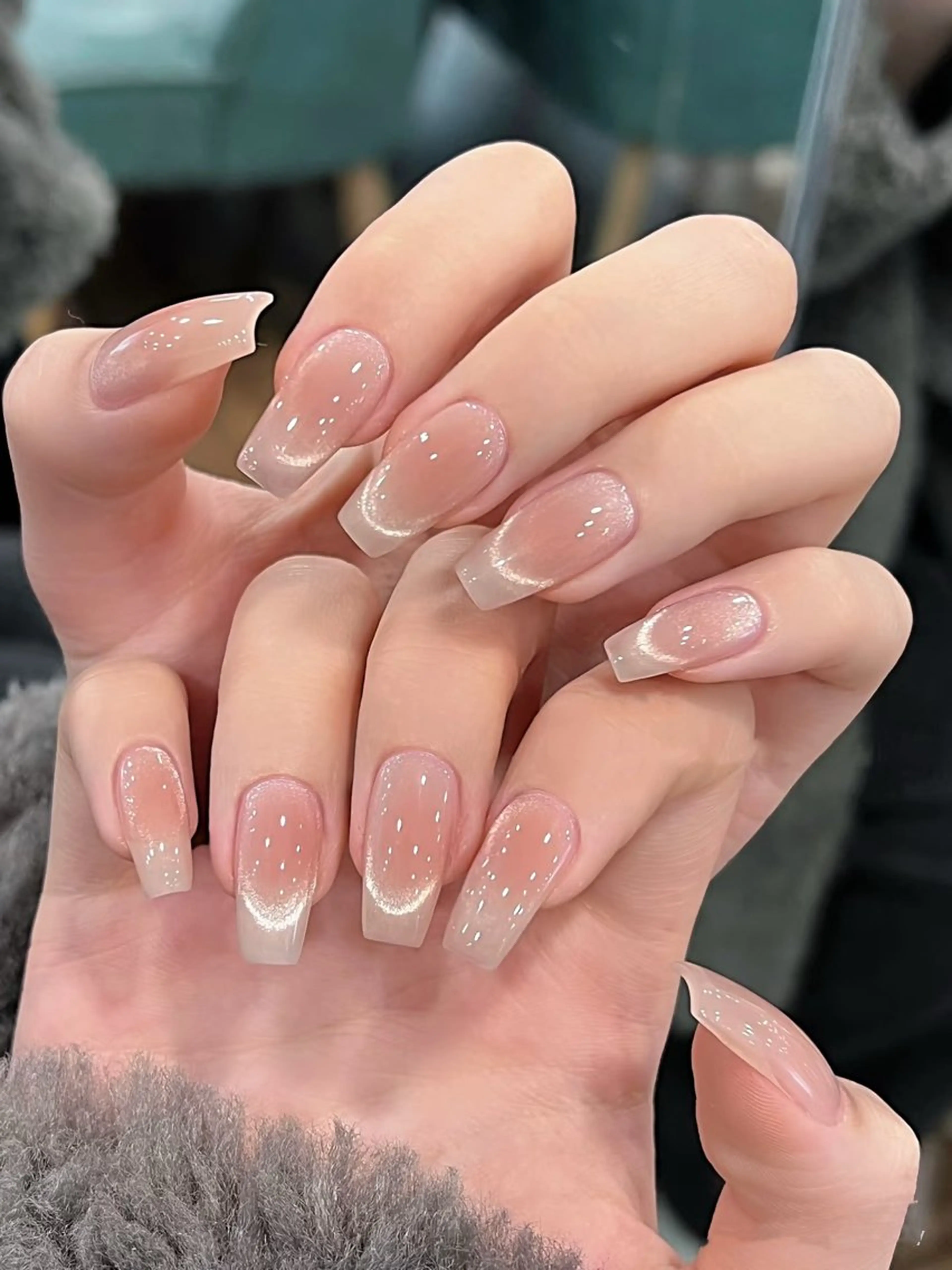 ワンホン🎀チックネイル&マグネットフレンチの写真