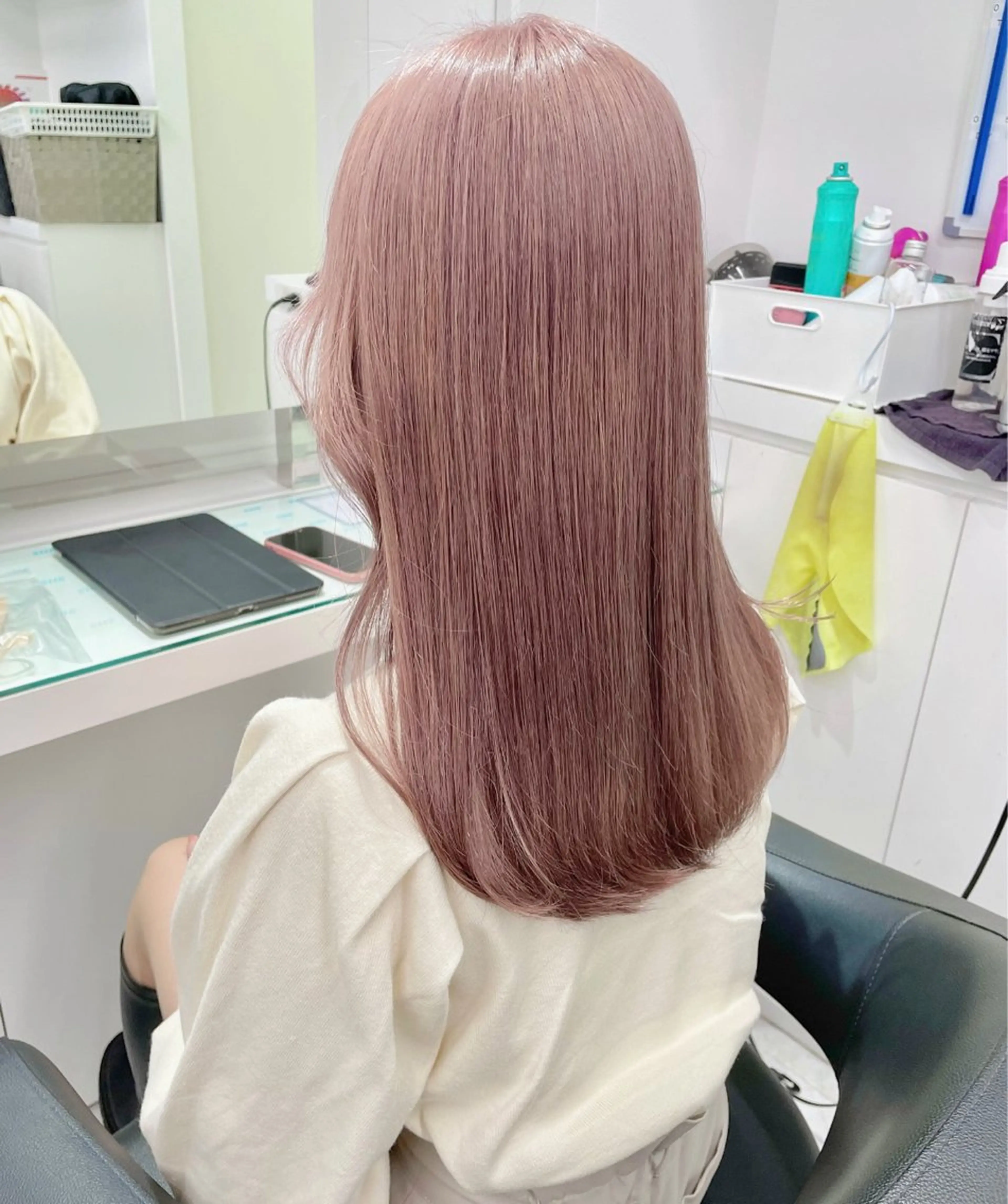 ロング カラー ヘアアレンジ ヘアカラー トリートメント ヘアセット ハイトーン艶カラー 🤍ゆうひのヘアスタイル