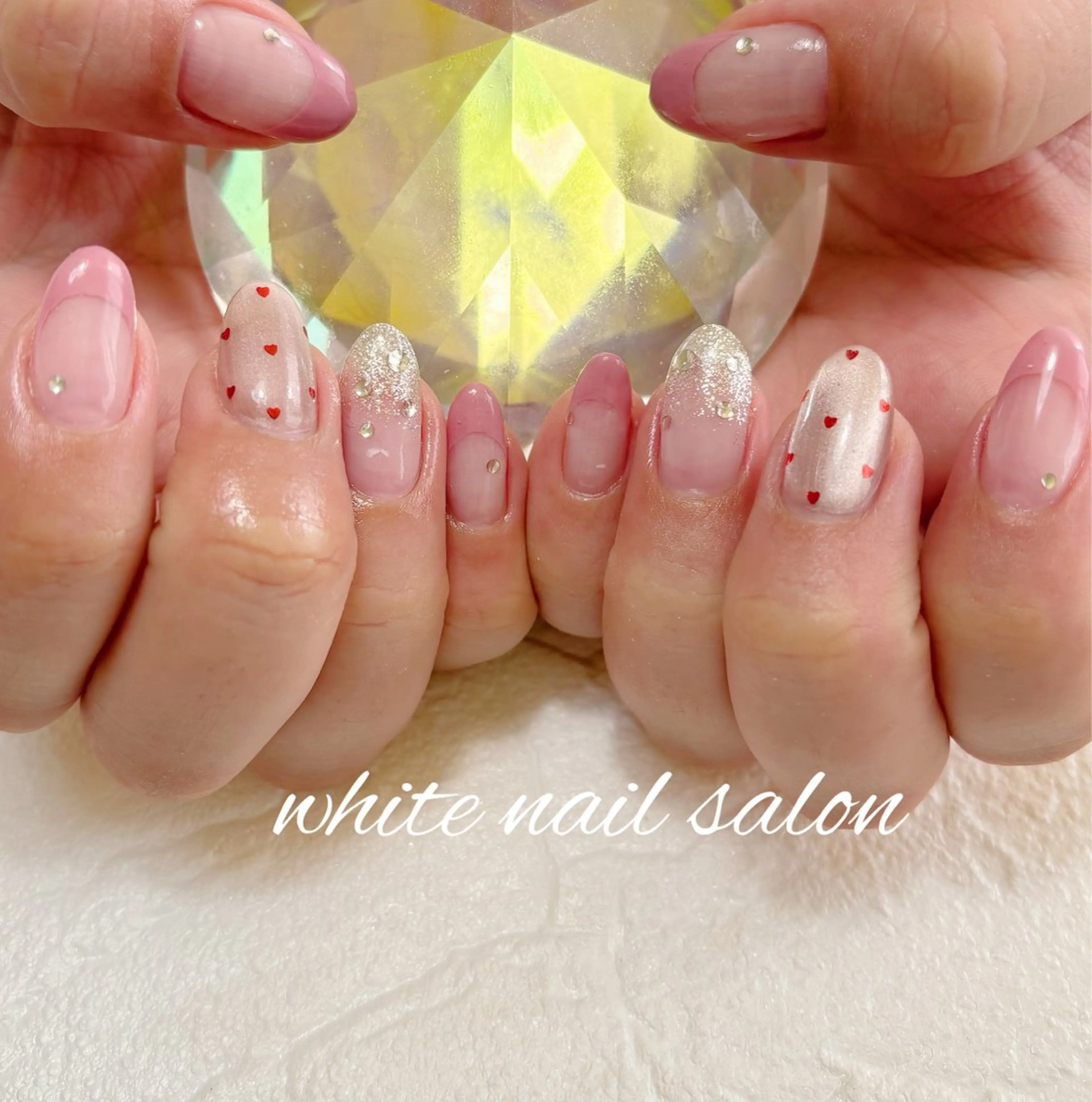 ネイル フットネイル ラメ(グリッター) ハンドネイル white nail salonのネイルデザイン