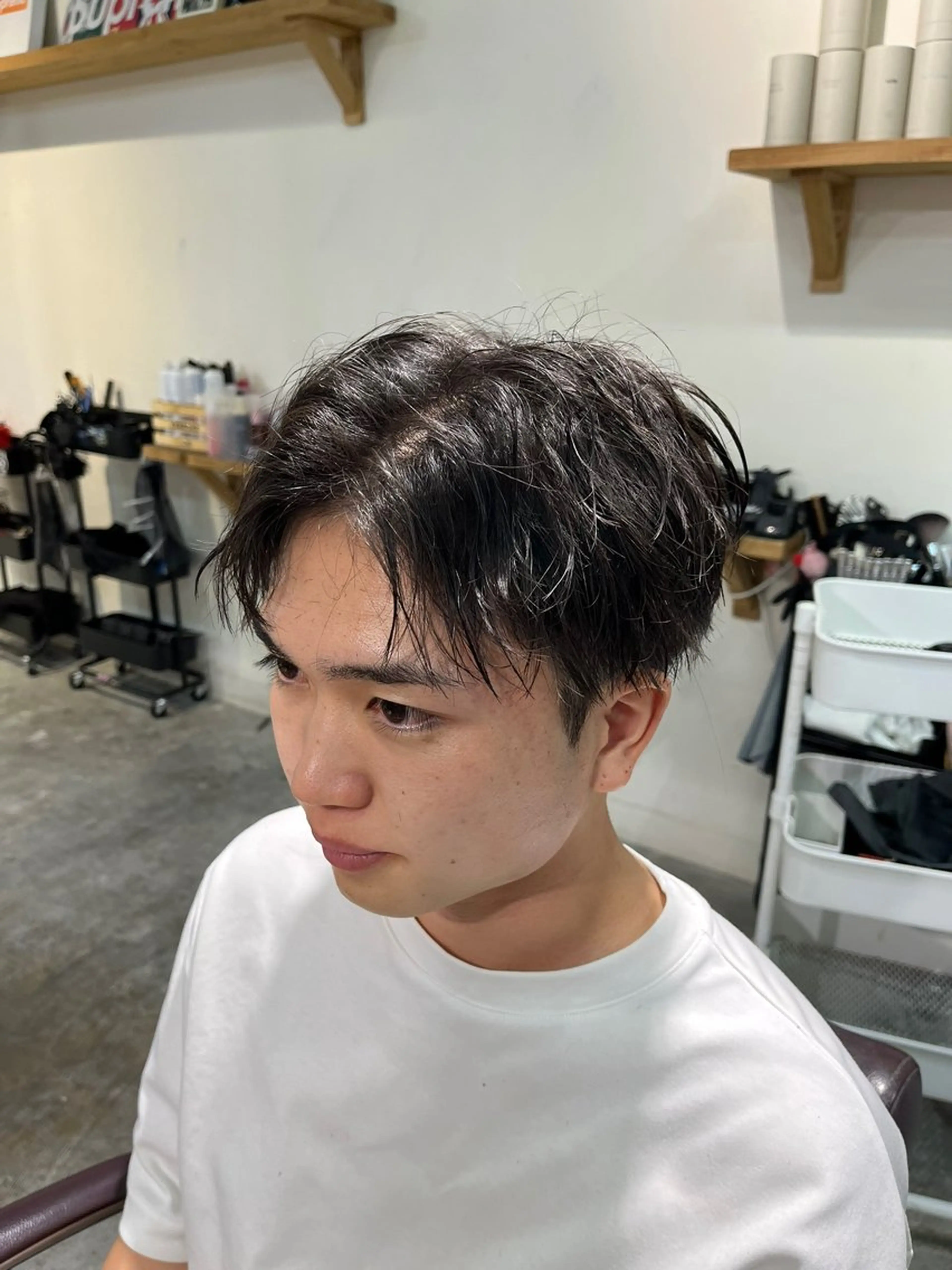 メンズ カット フェザーパーマ🌙 毛流れ yuzukiのヘアスタイル