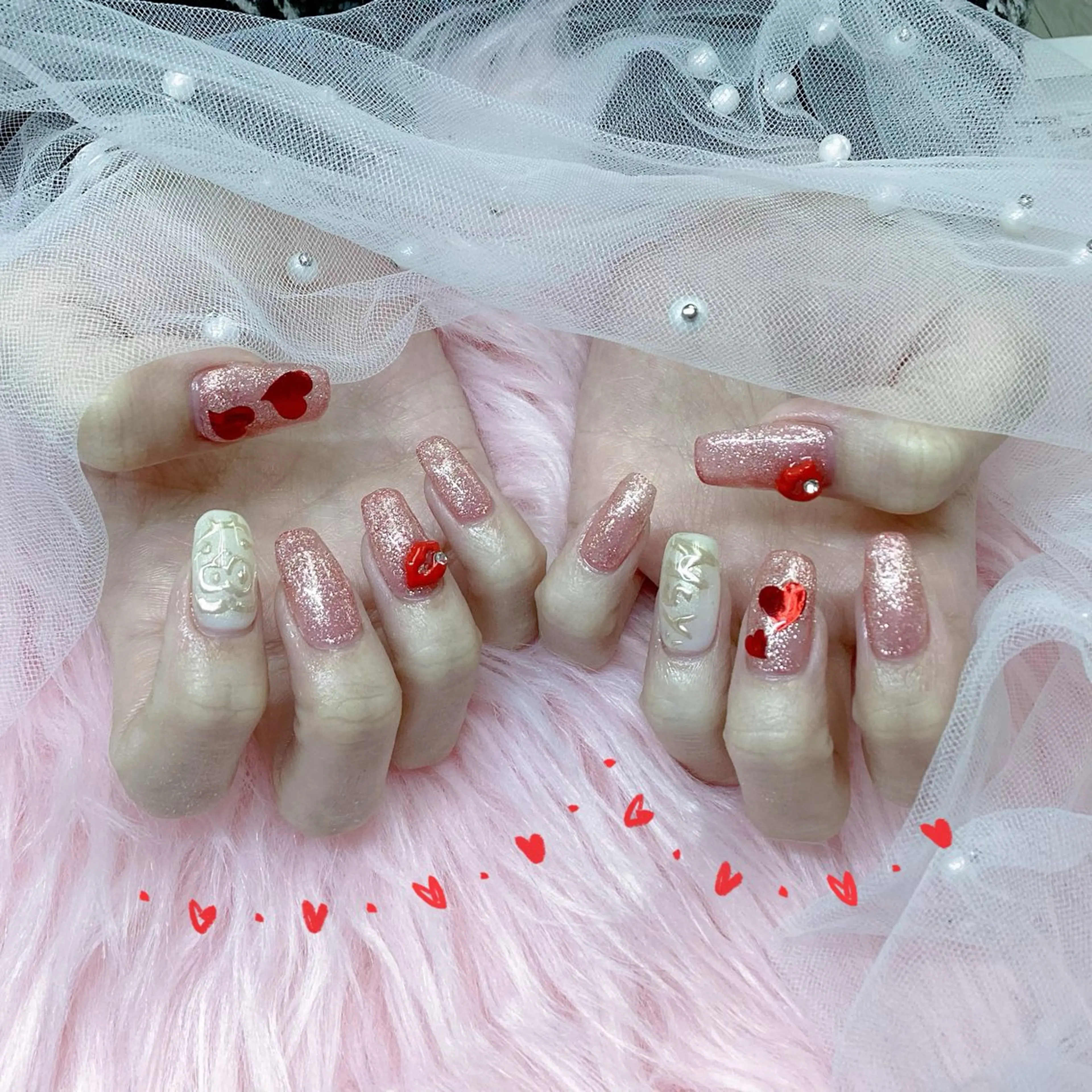 ネイル パーツ全部¥110 サロンミミのネイルデザイン