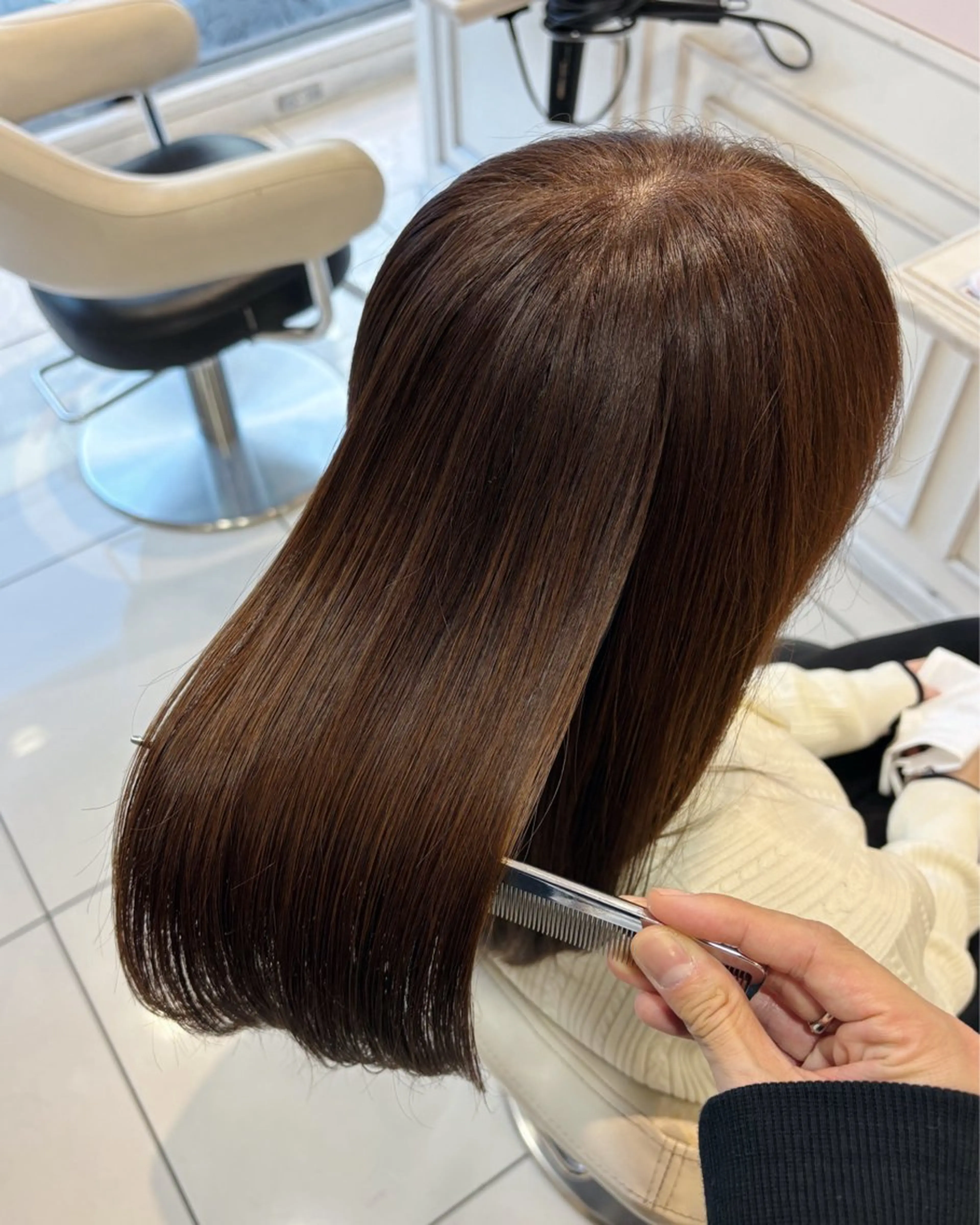 カラー ブラウンカラー ショコラブラウン 髪質改善 高橋 佑のヘアスタイル