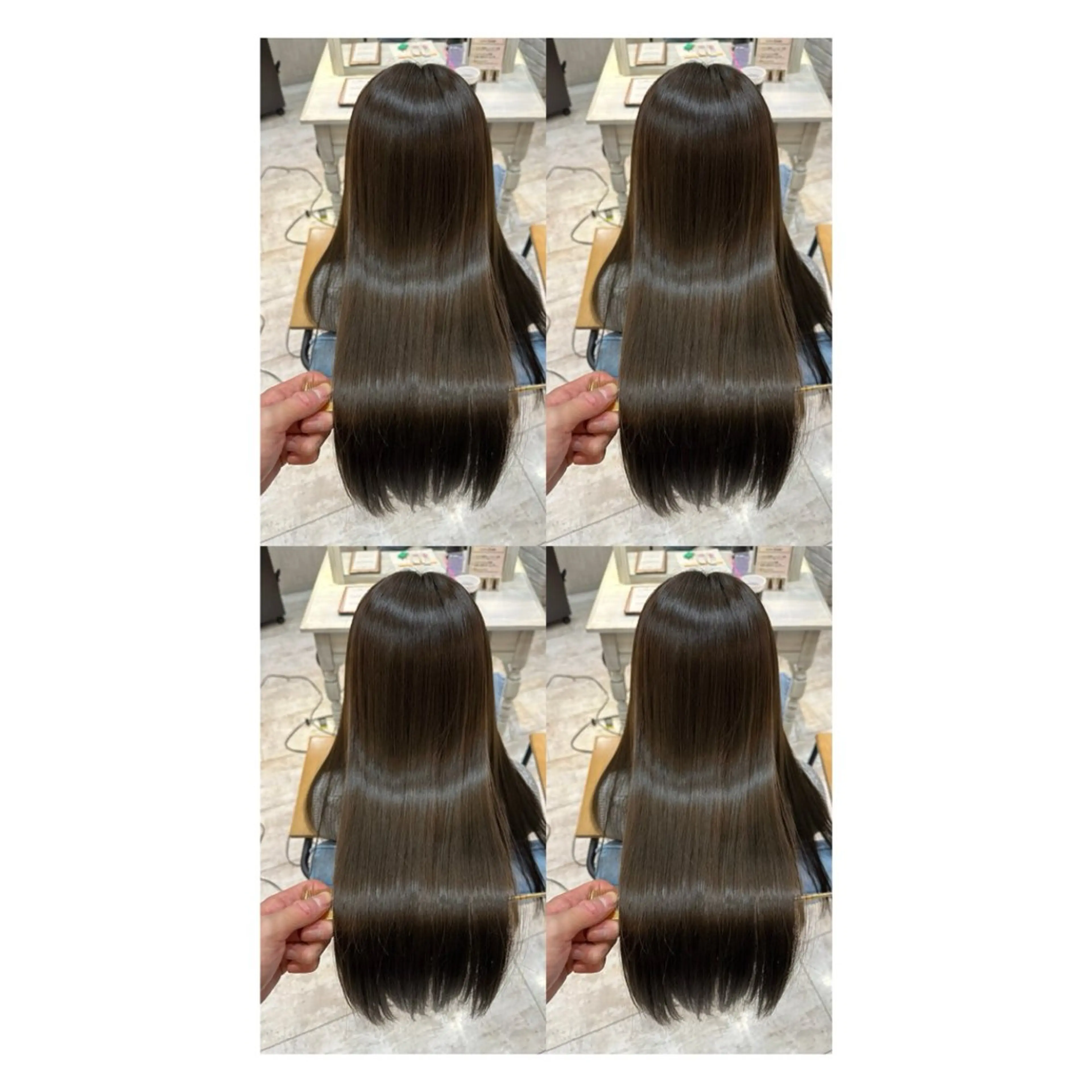 ロング カラー 透明感カラー 髪質改善 縮毛矯正 トリートメント カット ヘアカラー トリートメント 店長✨レイヤー✖️ 髪質改善✖️韓国ヘアのヘアスタイル