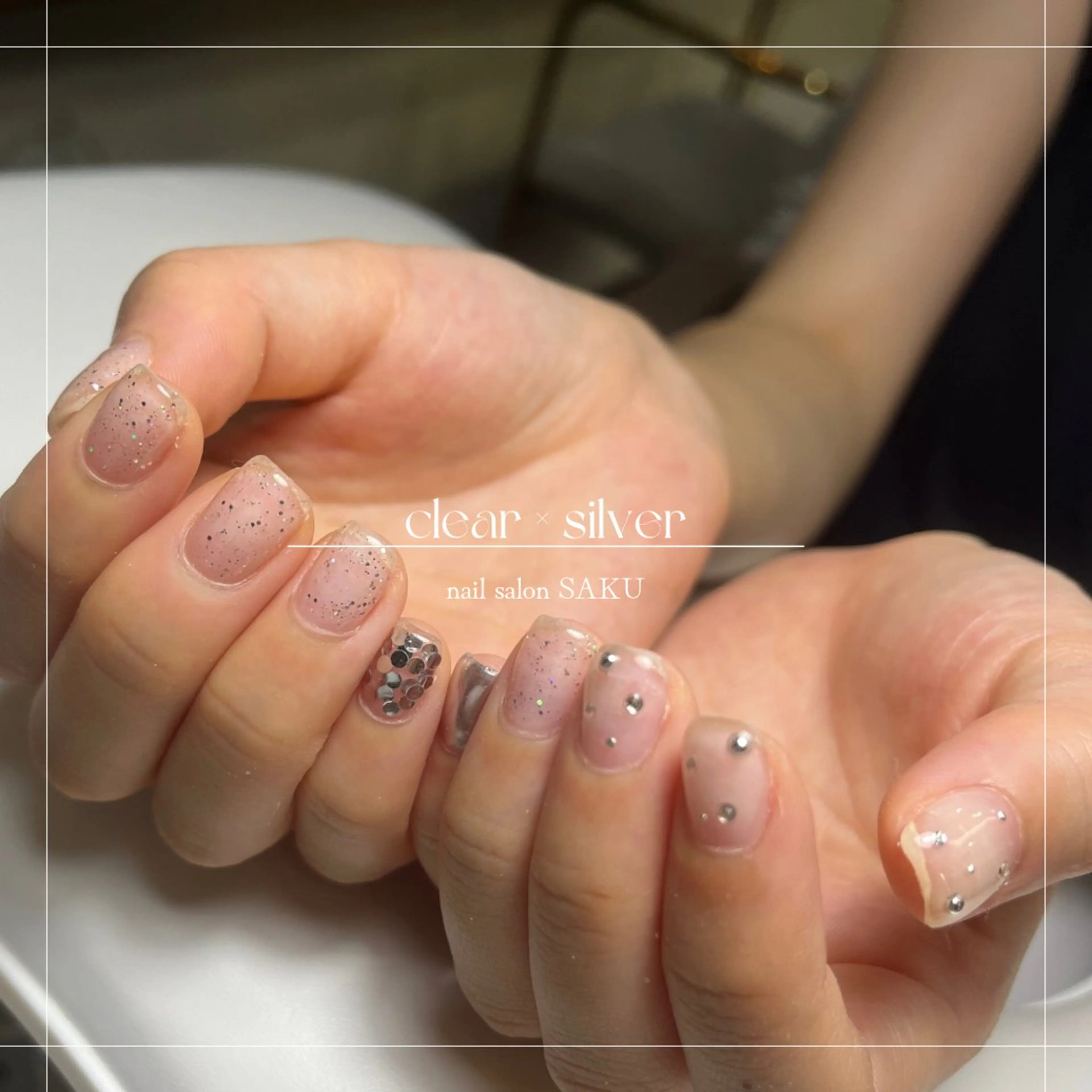 ネイル ニュアンスネイル シンプルネイル ハンドネイル SAKU  nail[サクネイル]所属・SAKU nail 作島茜のネイルデザイン