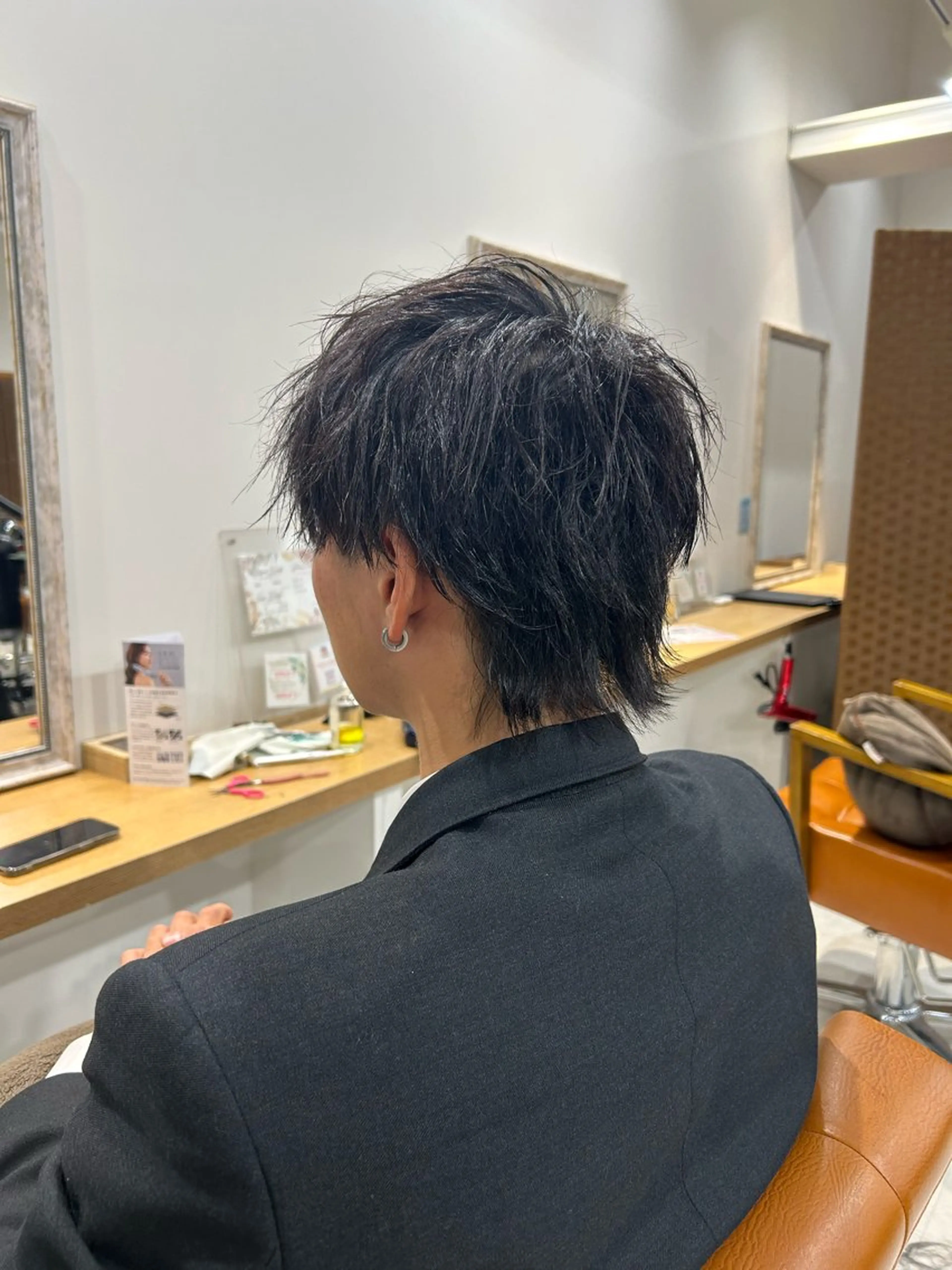 ショート パーマ ヘアアレンジ メンズ 山﨑 燦人のヘアスタイル