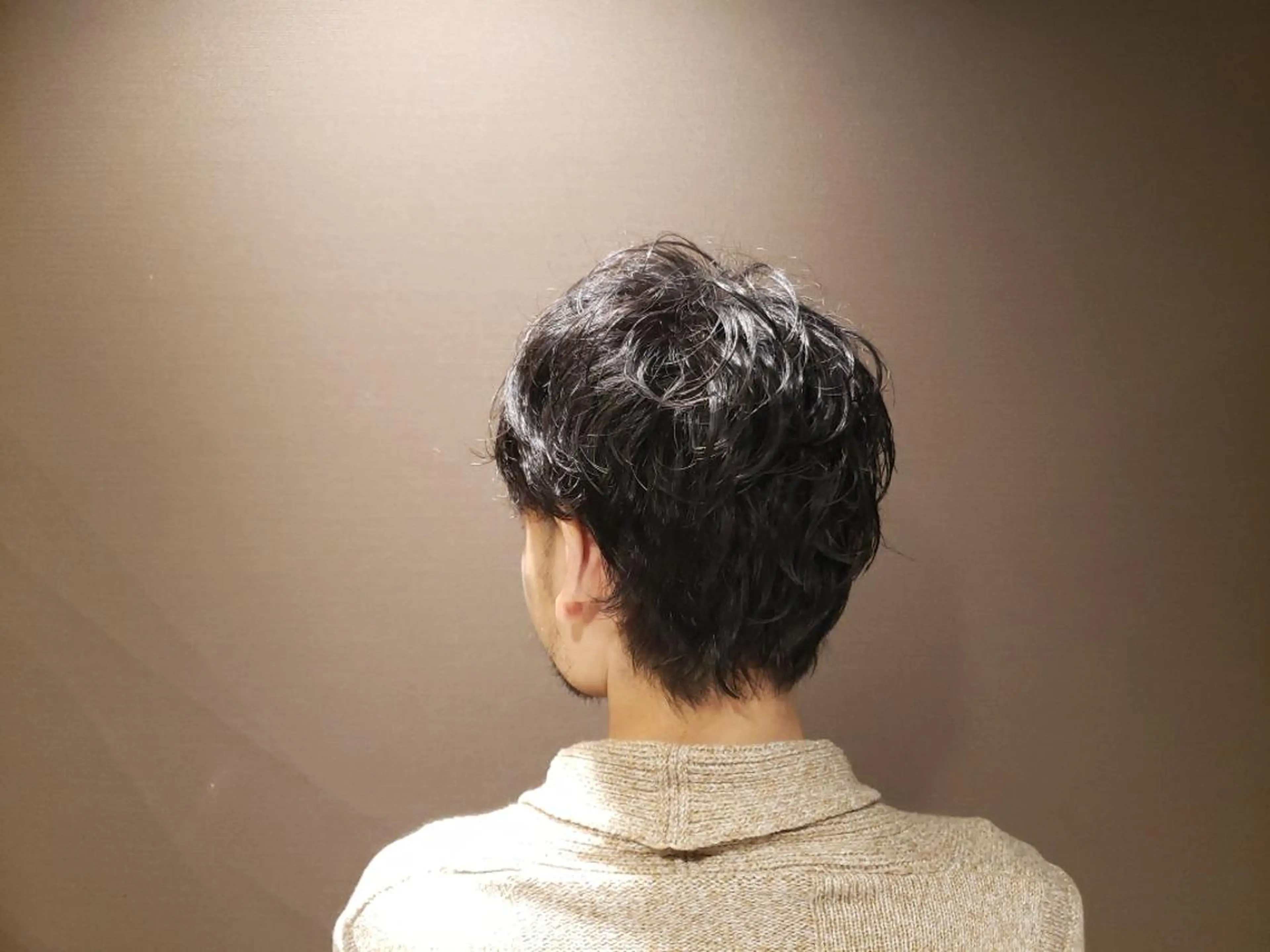 ミディアム メンズ パーマ ヘアアレンジ barber shopのヘアスタイル