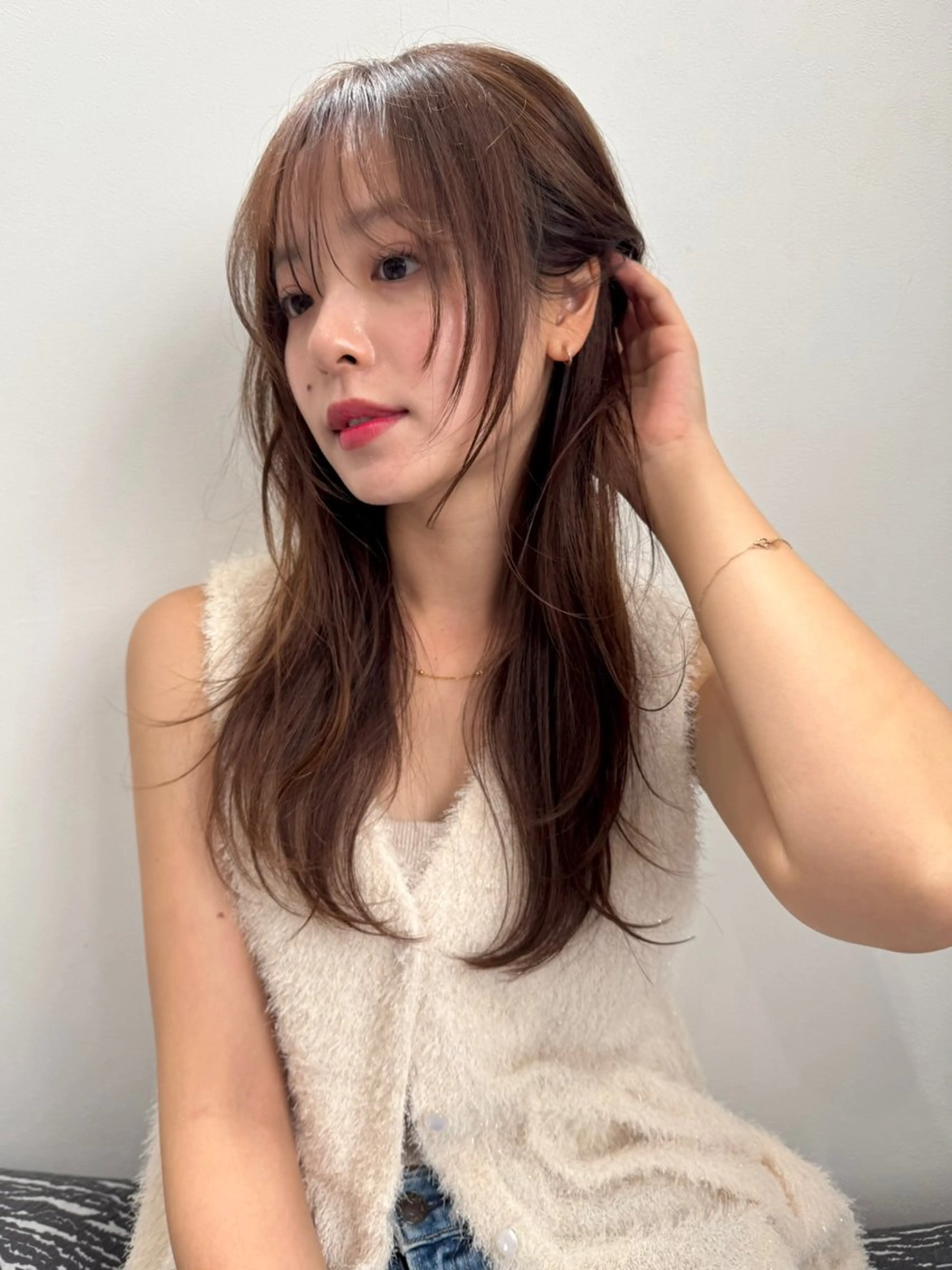 【 ミニモ🉐髪質改善 】韓国風🇰🇷レイヤーカット➕シルク艶カラー➕4stepトリートメント♡の写真