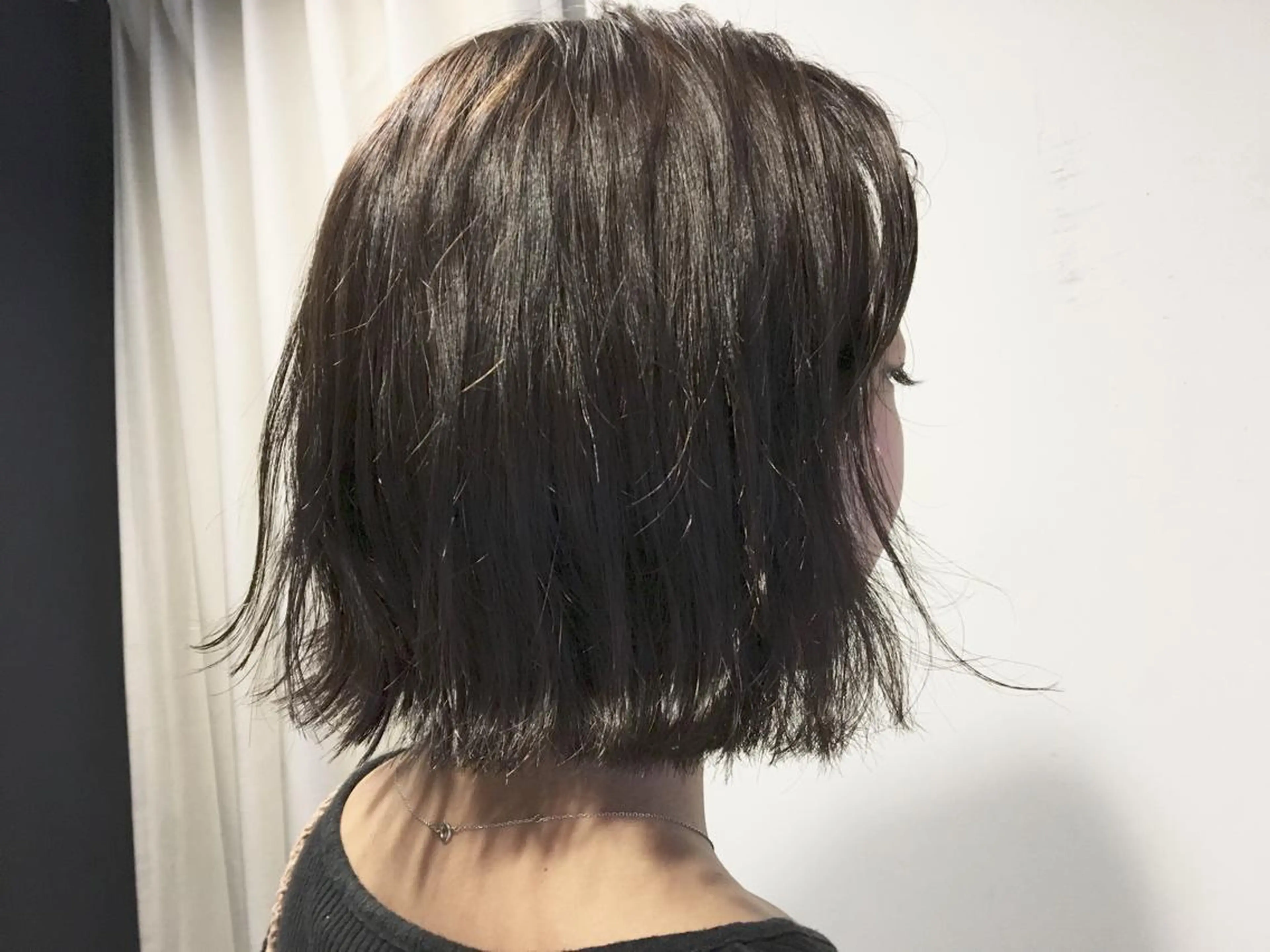 ショート カラー 切りっぱなしボブ ボブ 半個室女性salon 🩰Natsumiのヘアスタイル