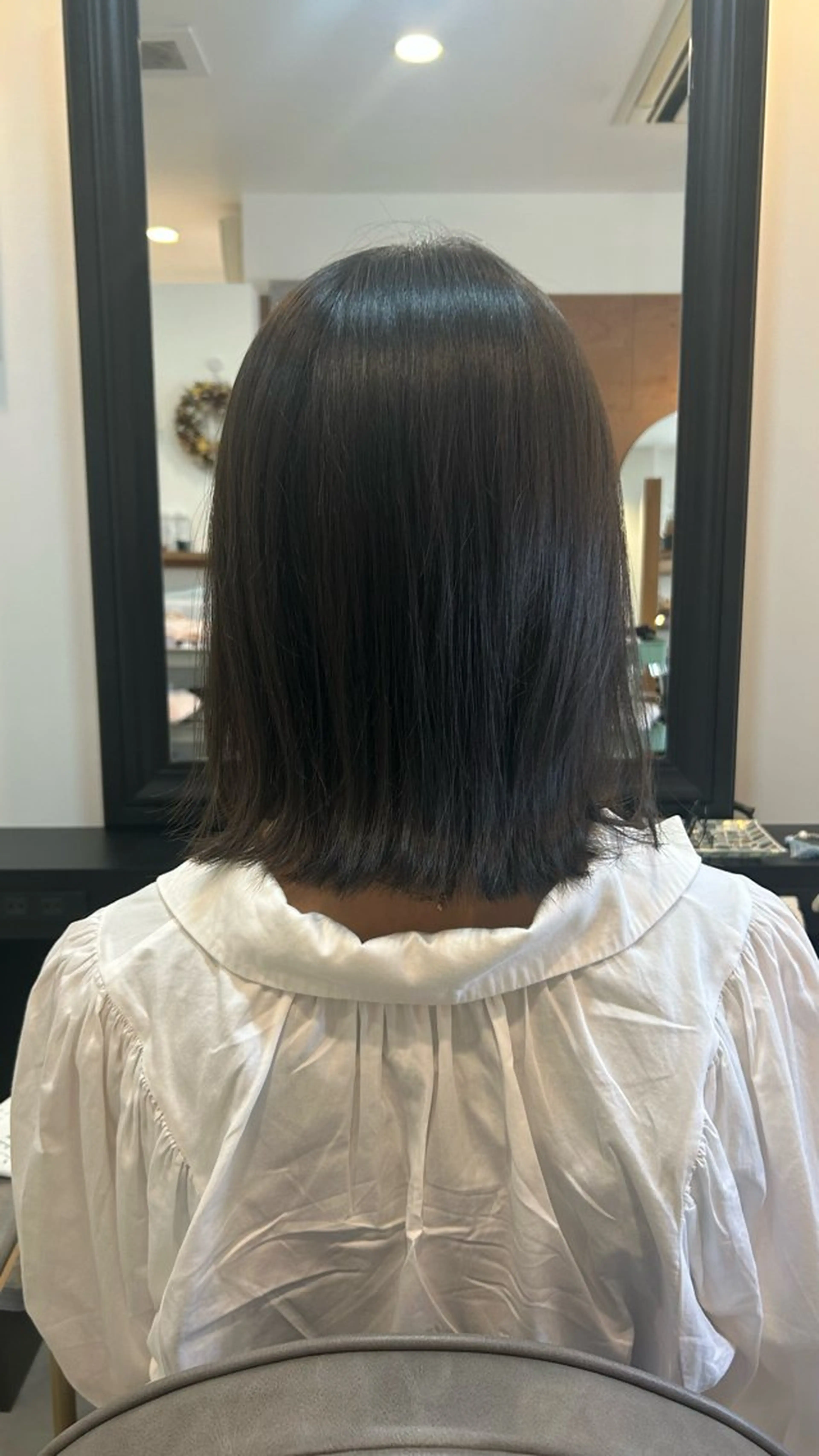 ミディアム カット ヘアカラー トリートメント 盛本 彩乃のヘアスタイル