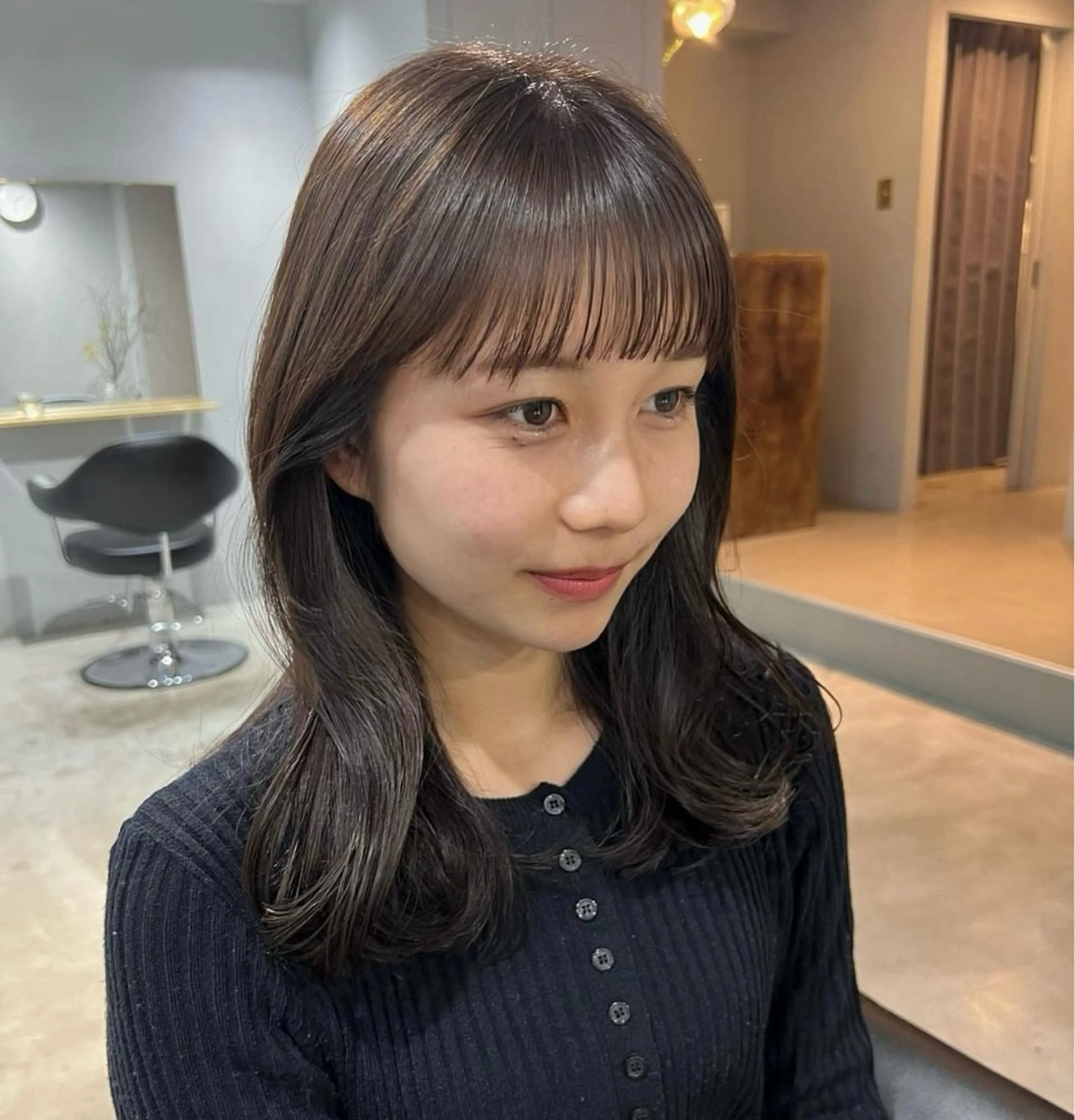 ミディアム カラー ヘアカラー トリートメント akane/ボブ /ブラウンベージュのヘアスタイル