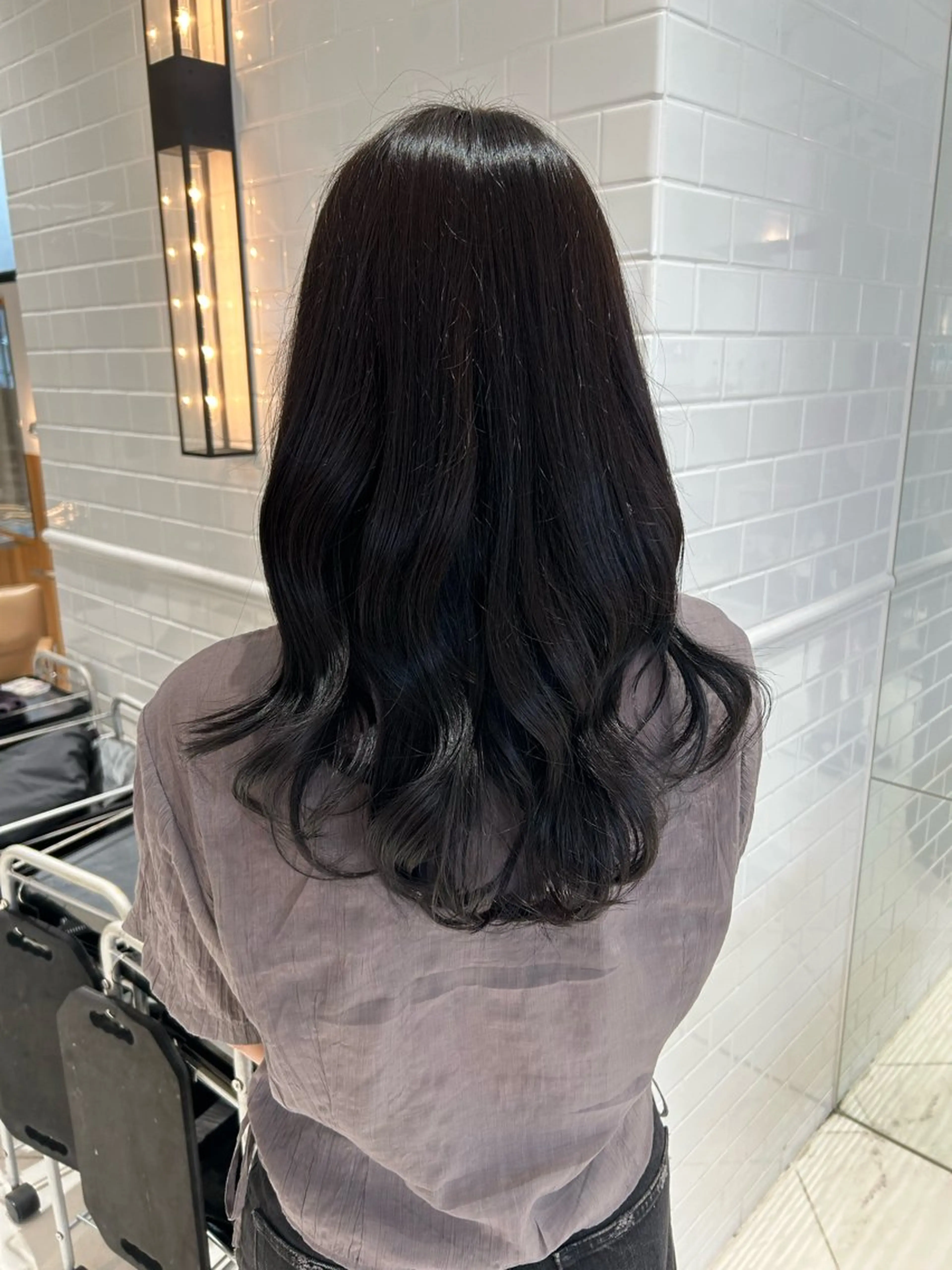 セミロング カラー 透明感カラー グレージュ Manaka ☺︎のヘアスタイル