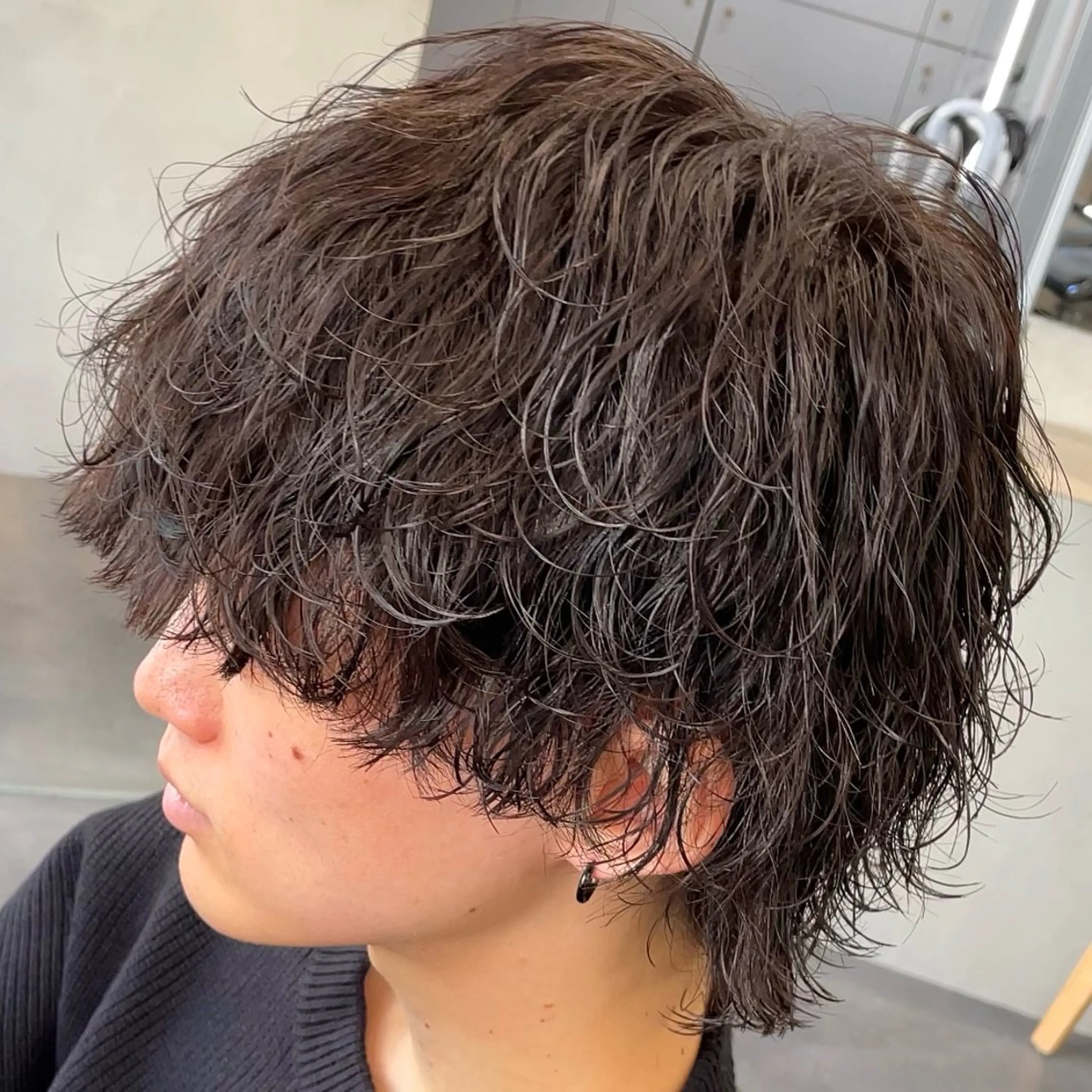 ミディアム パーマ ヘアアレンジ メンズ fifth 石川 凪のヘアスタイル