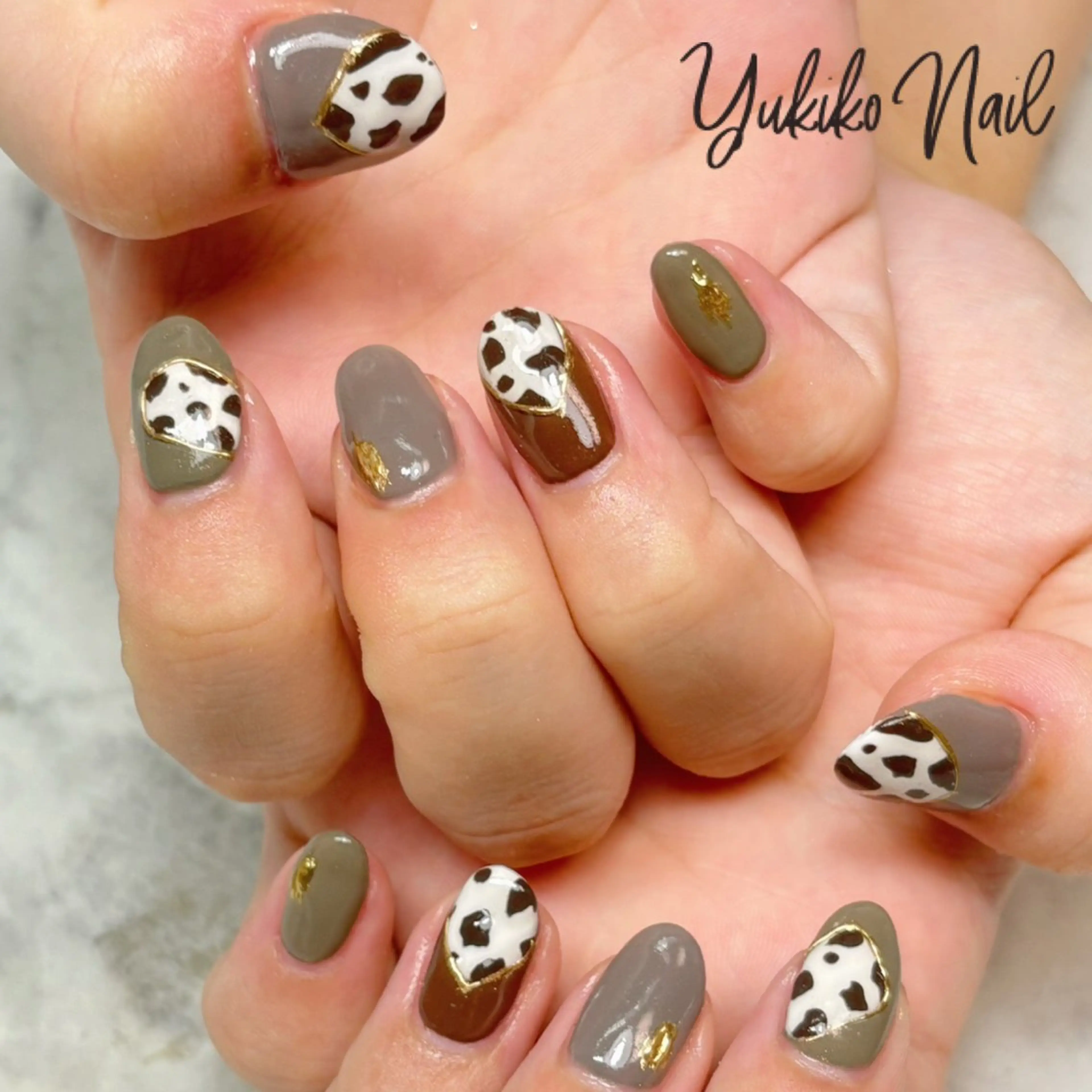 ネイル アニマル柄 ハンドネイル ユキコ ネイルのネイルデザイン