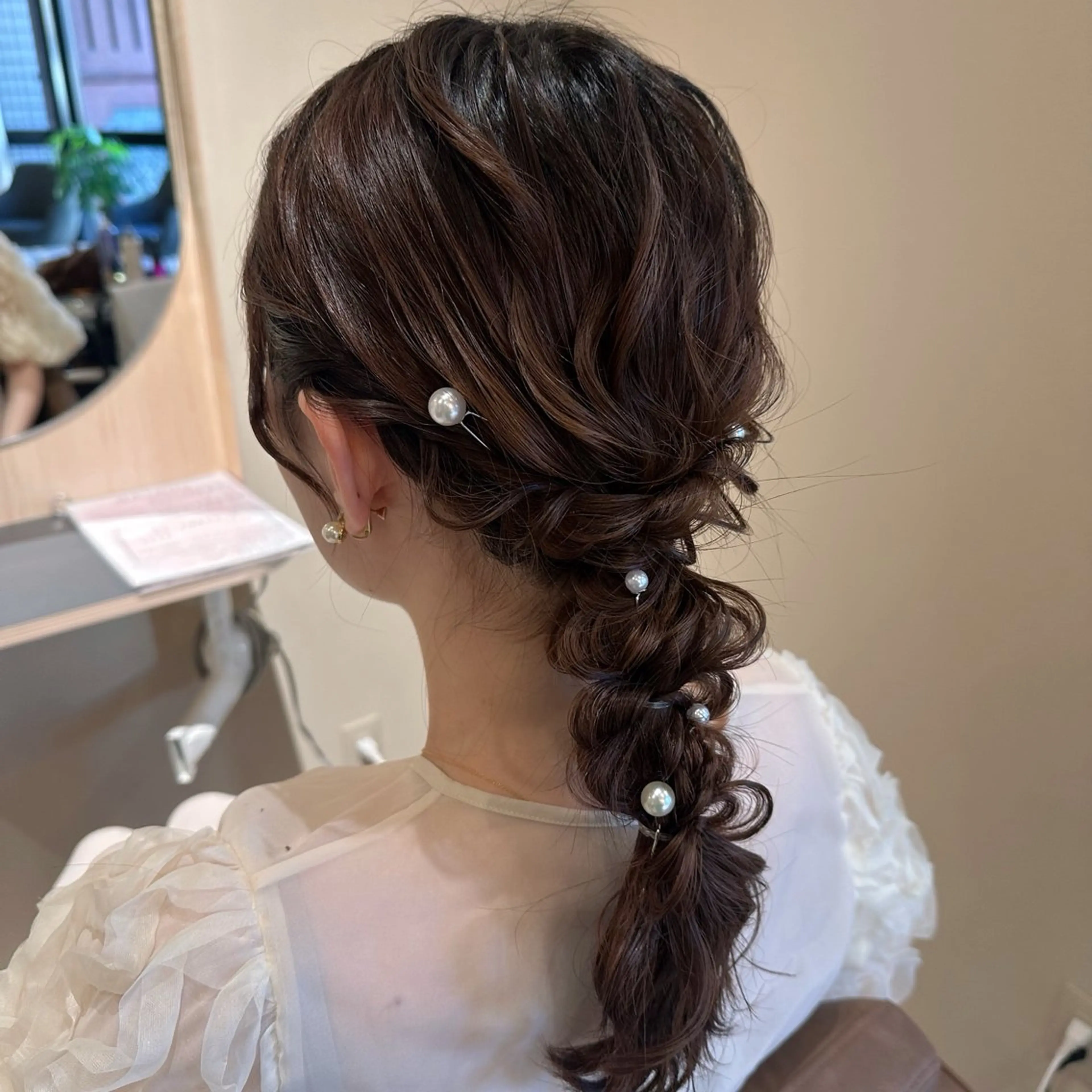 ミディアム ヘアアレンジ ヘアセット 高橋 那美のヘアスタイル