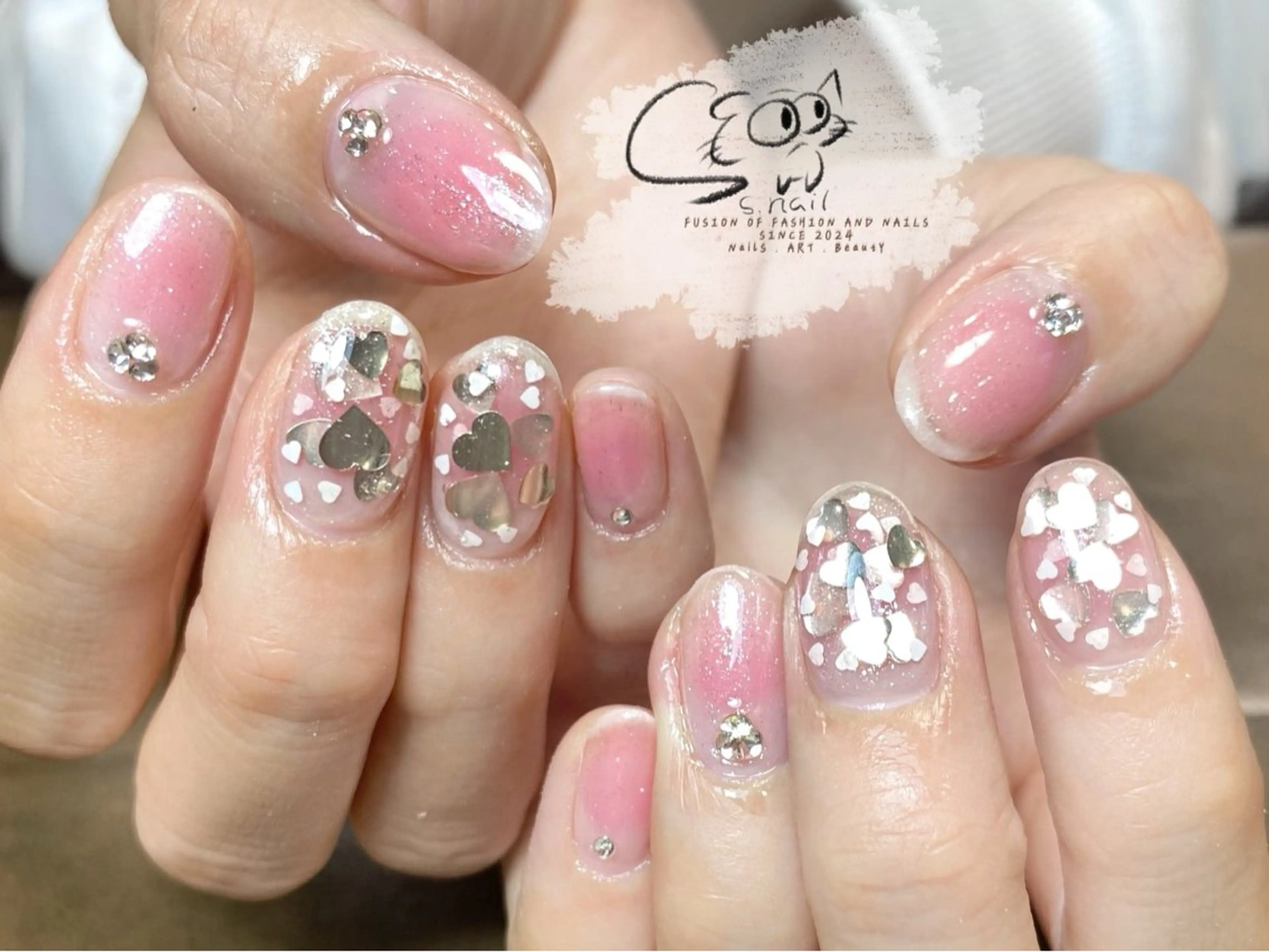 ネイル チークネイル フレンチネイル グラデーション マグネットネイル ワンカラーネイル S.nail _のネイルデザイン