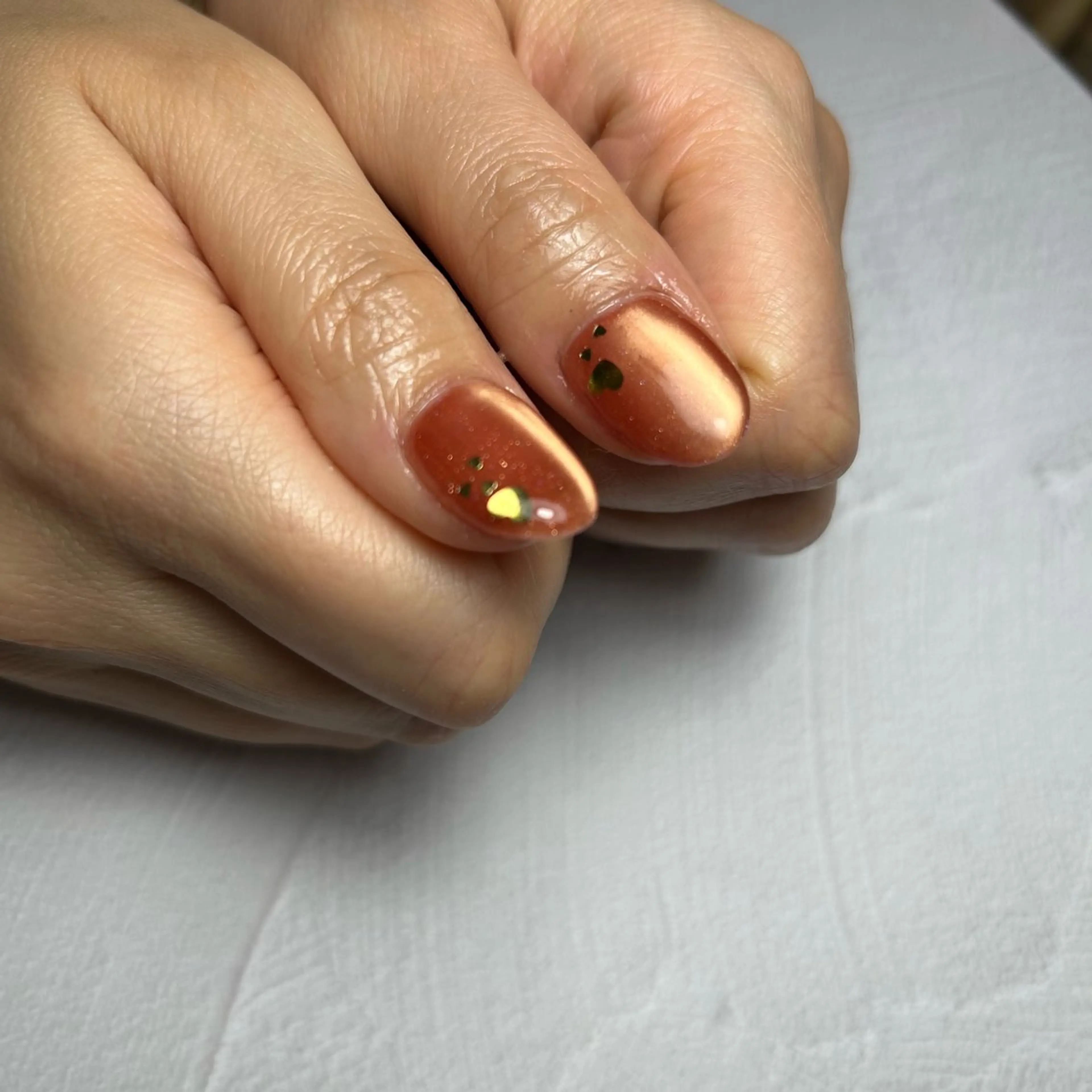 ネイル ハート ホログラムネイル マグネットネイル バレンタイン soa.Aika 自爪育成のネイルデザイン