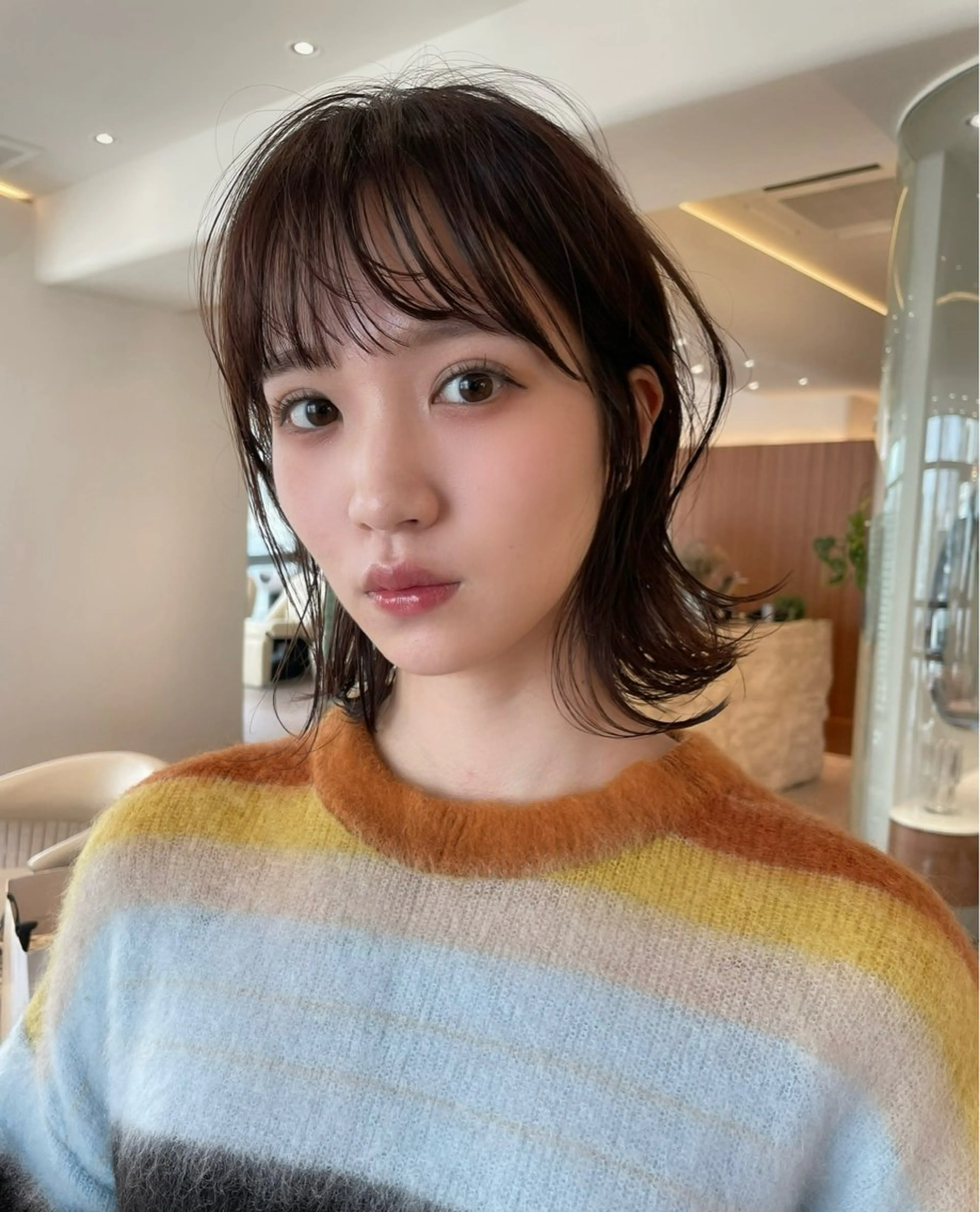 ミディアム カラー カット ヘアカラー トリートメント 🉐レイヤー/塩見 弘樹🉐渋谷のヘアスタイル