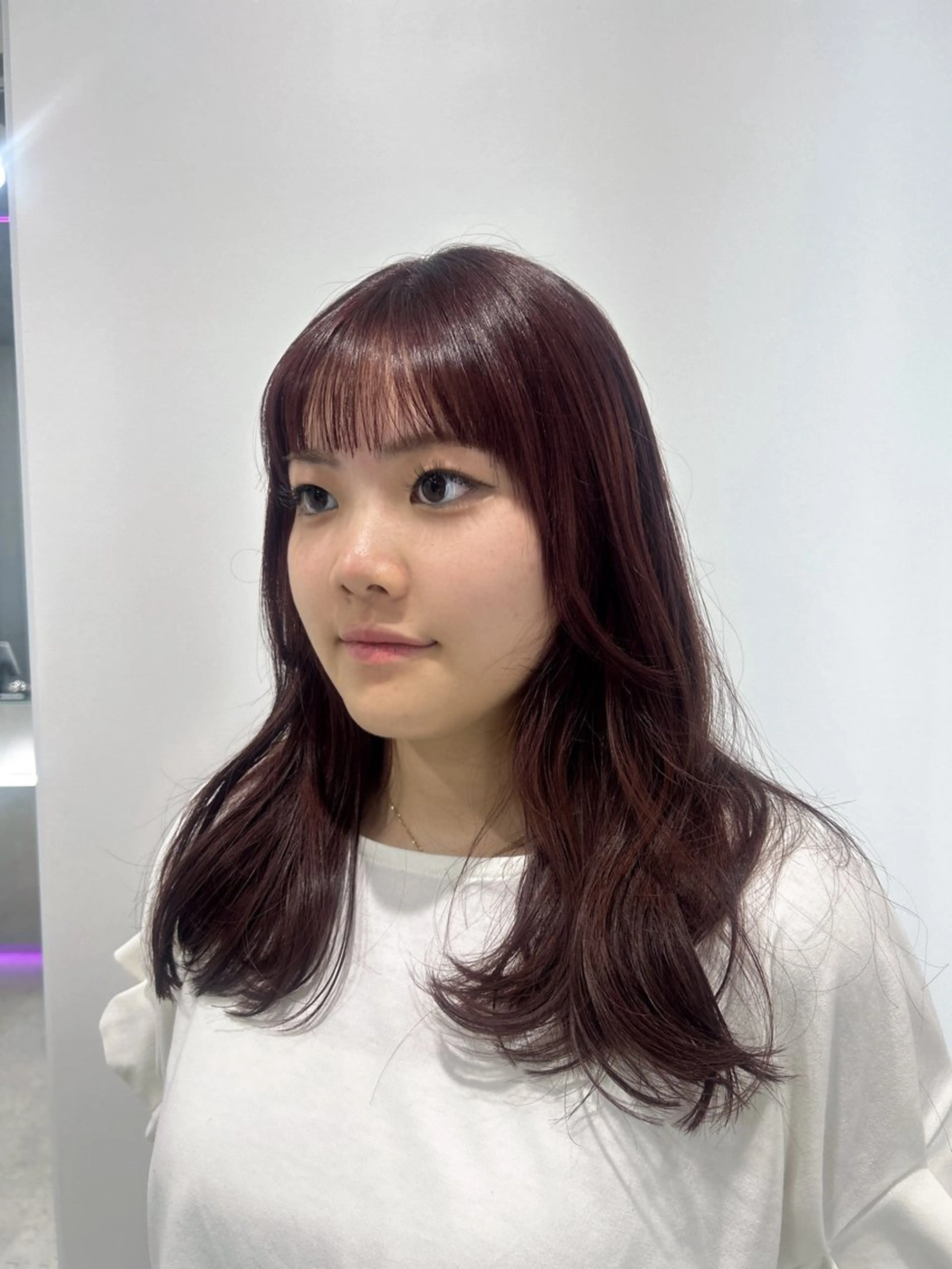 セミロング カラー 愛結 暖色カラー🎀🩰のヘアスタイル