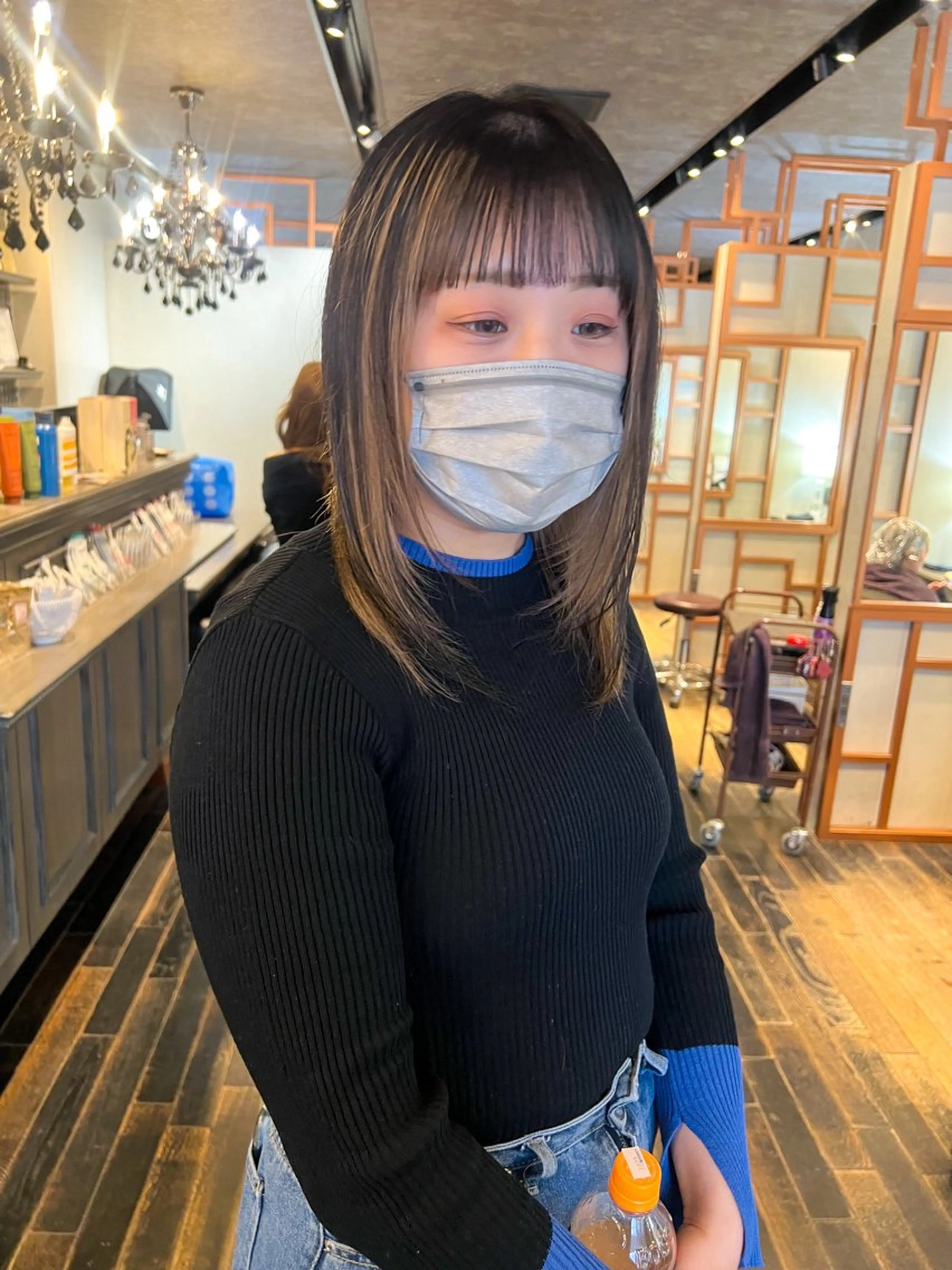 ミディアム カラー ヘアカラー トリートメント Aya/四条烏丸/ インナーカラーのヘアスタイル