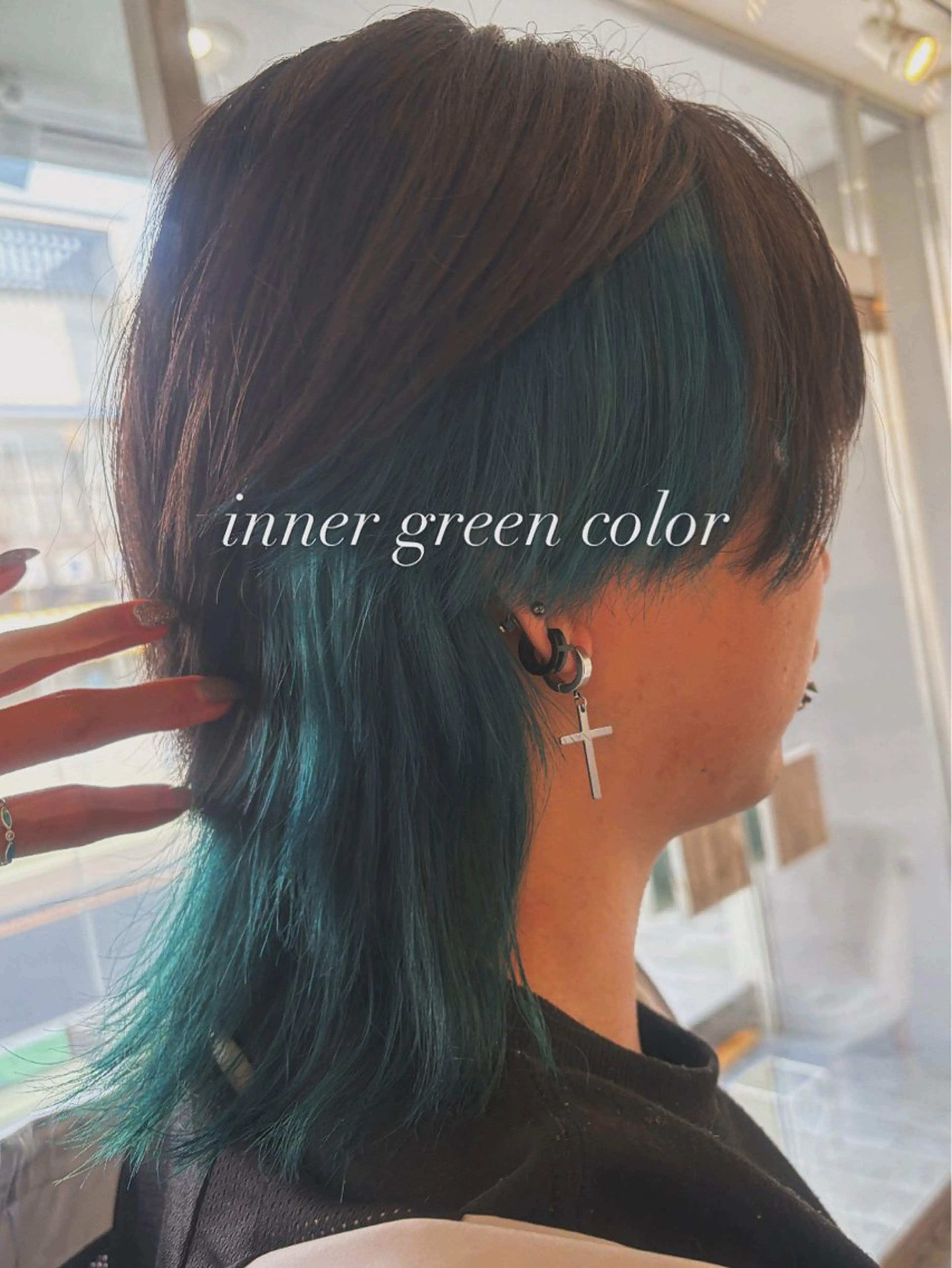 ミディアム カラー メンズ メンズインナーカラー メンズウルフカット インナーカラー ウルフカット ヘアカラー 🦋ハイトーン特化 🦋‪Nozomiのヘアスタイル