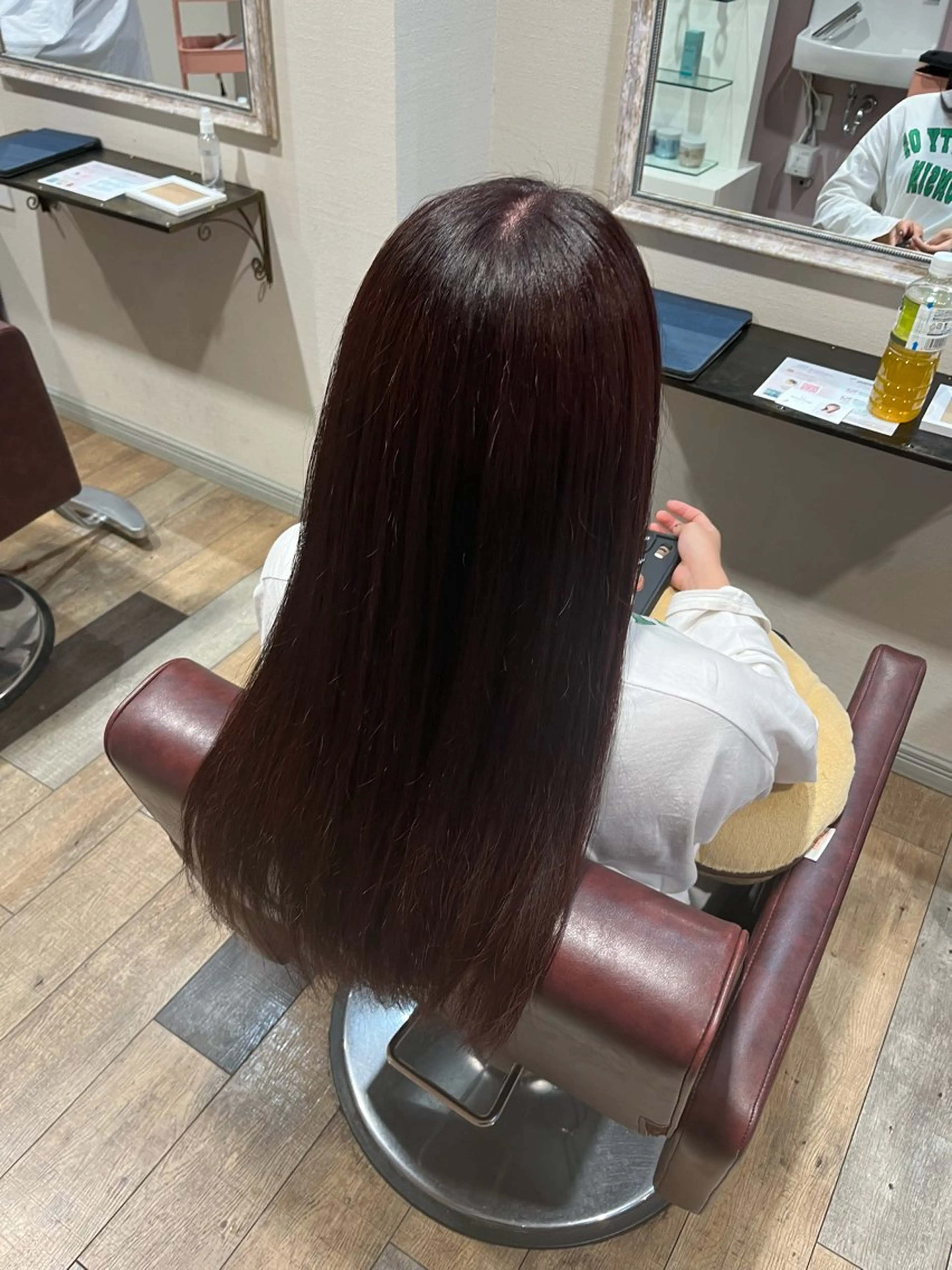 ロング カラー パープルカラー 髪質改善 トリートメント 顔まわり/透け感 カラー/青栁優🔆のヘアスタイル