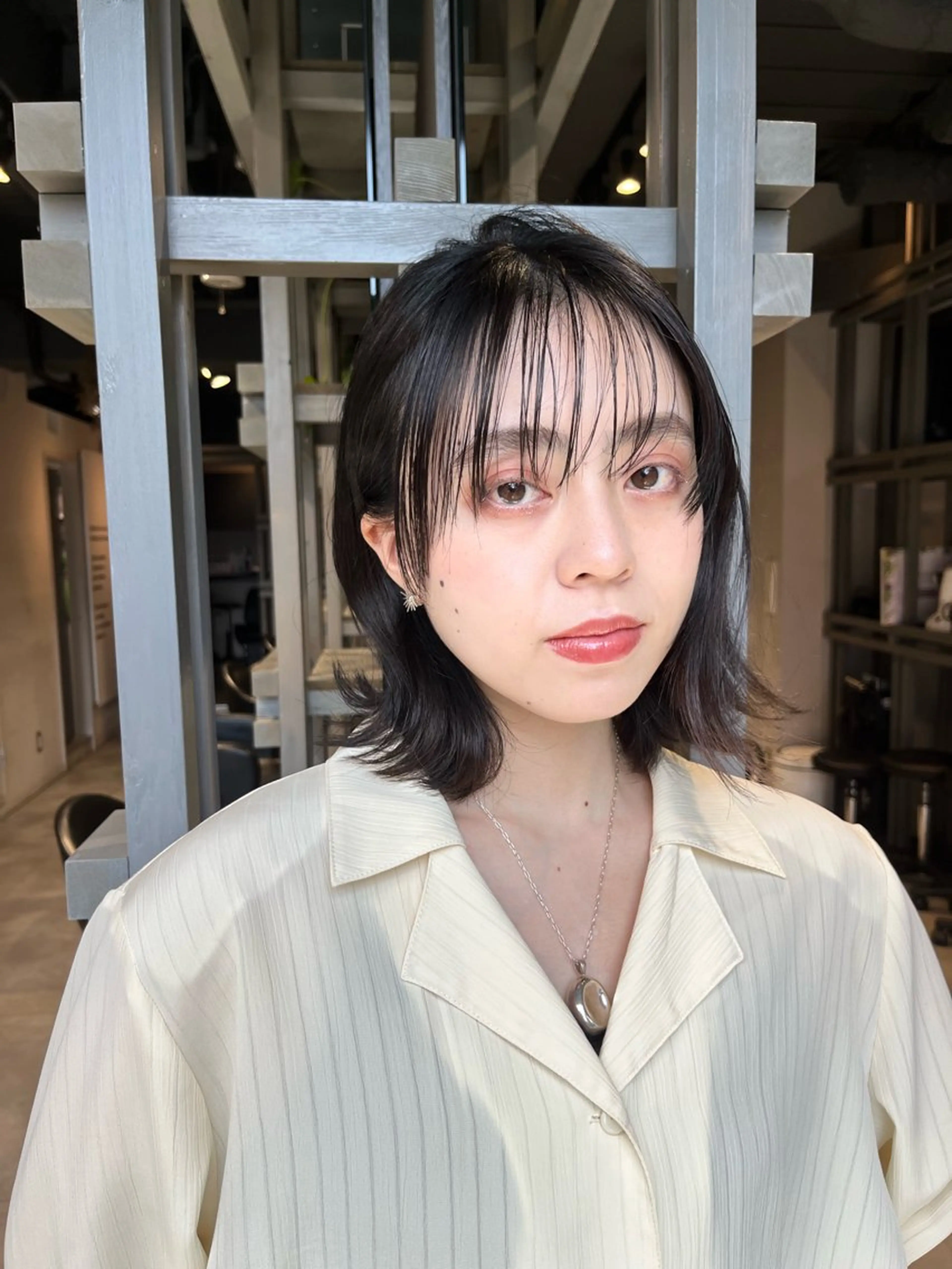 ショート アッシュ ショートヘア うる艶カラー/恵比寿 ベージュ/丸山陽平のヘアスタイル