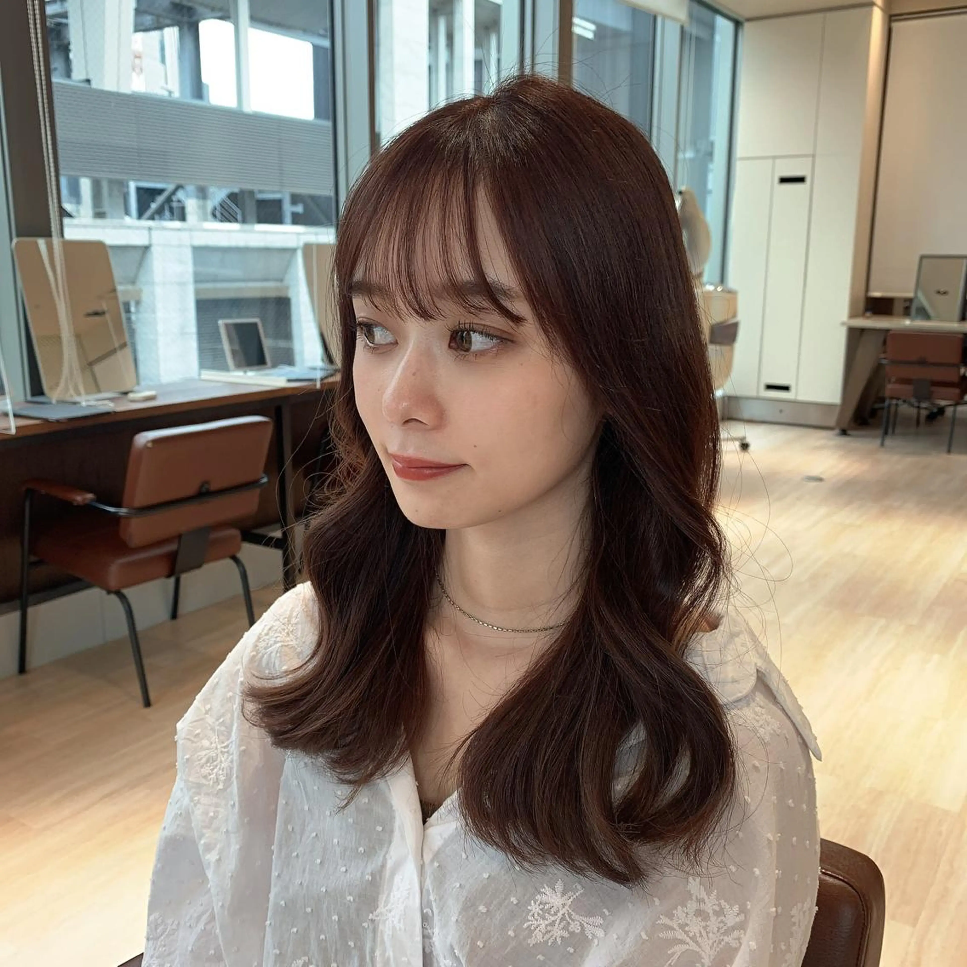 ミディアム 韓国ヘア♡ 顔まわりカットayaのヘアスタイル