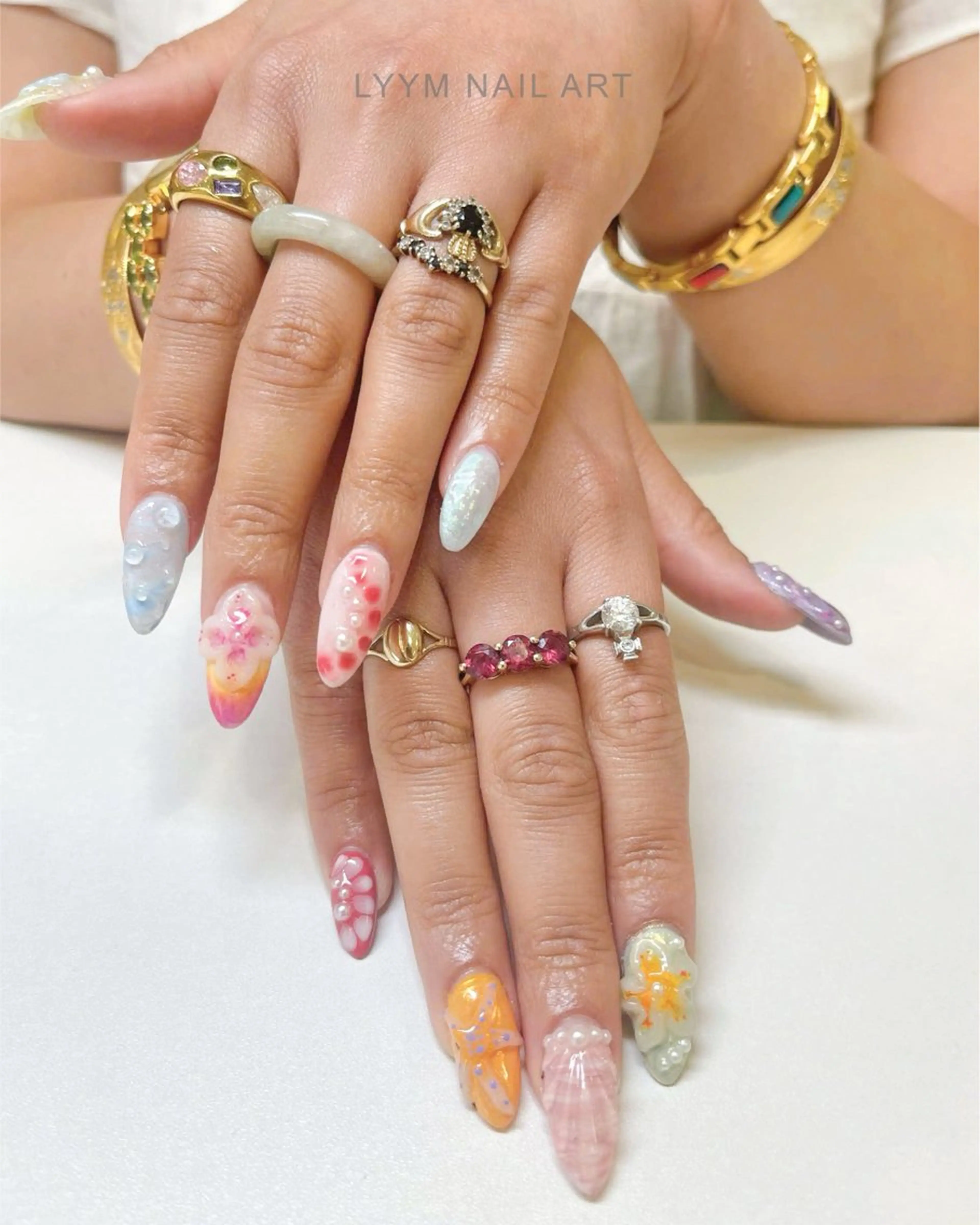 ネイル アートネイル 韓国ネイル ハンドネイル LYYM Salonのネイルデザイン