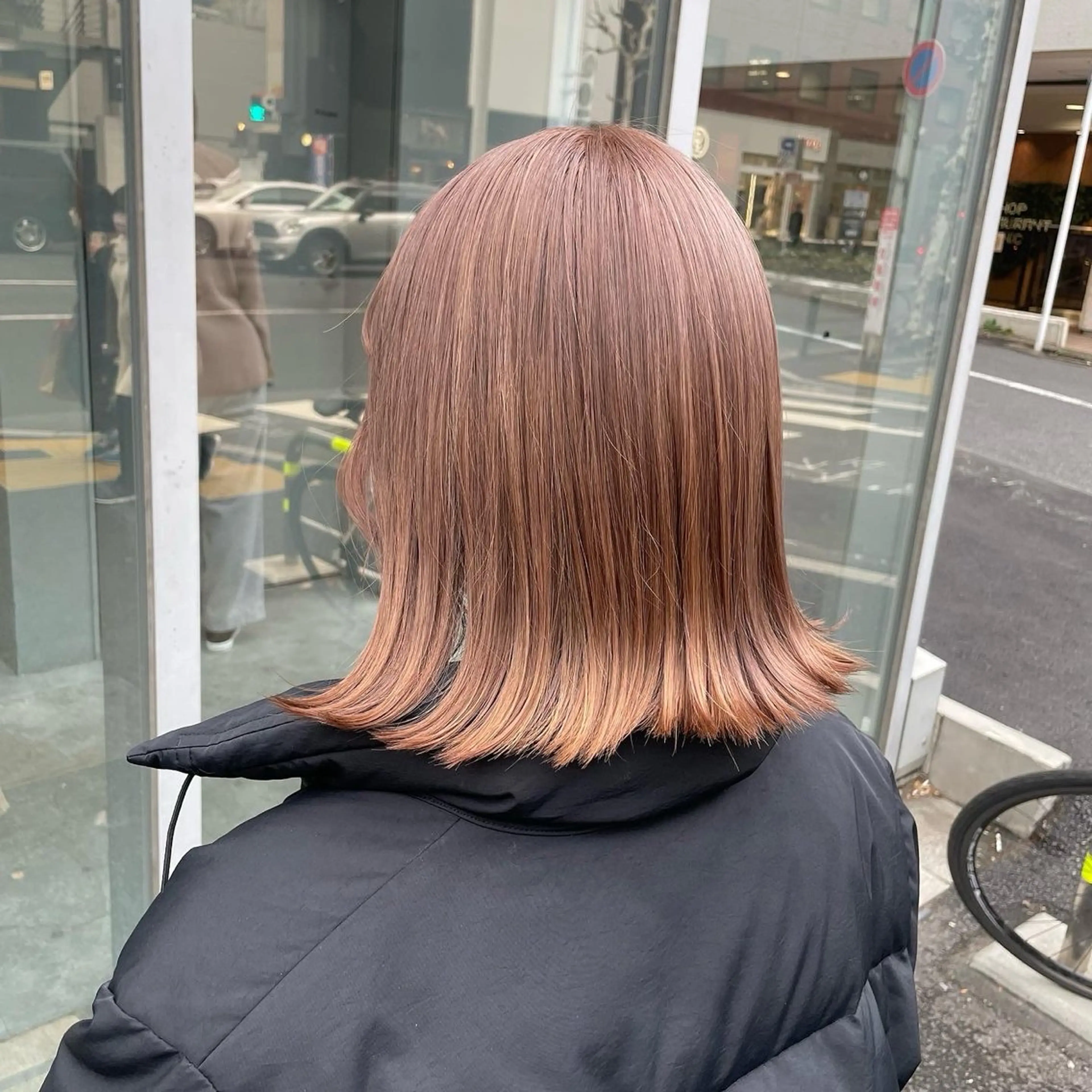 ロング カラー メンズ ベージュカラー ピンクカラー ピンクベージュ トリートメント honoka ワンカラー/髪質改善のヘアスタイル