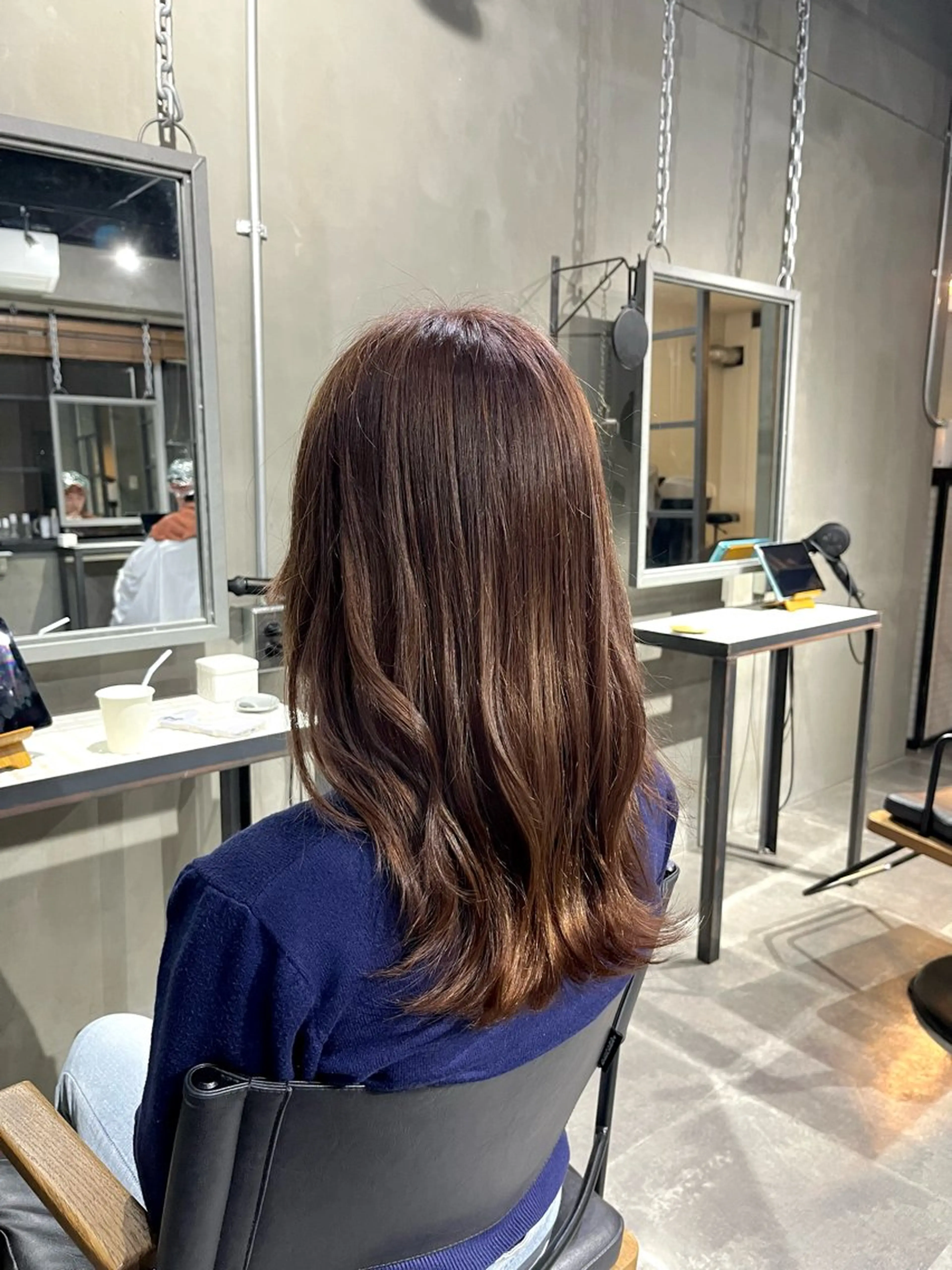 ミディアム カラー ブラウンカラー 透明感♥韓国ヘア HINAのヘアスタイル