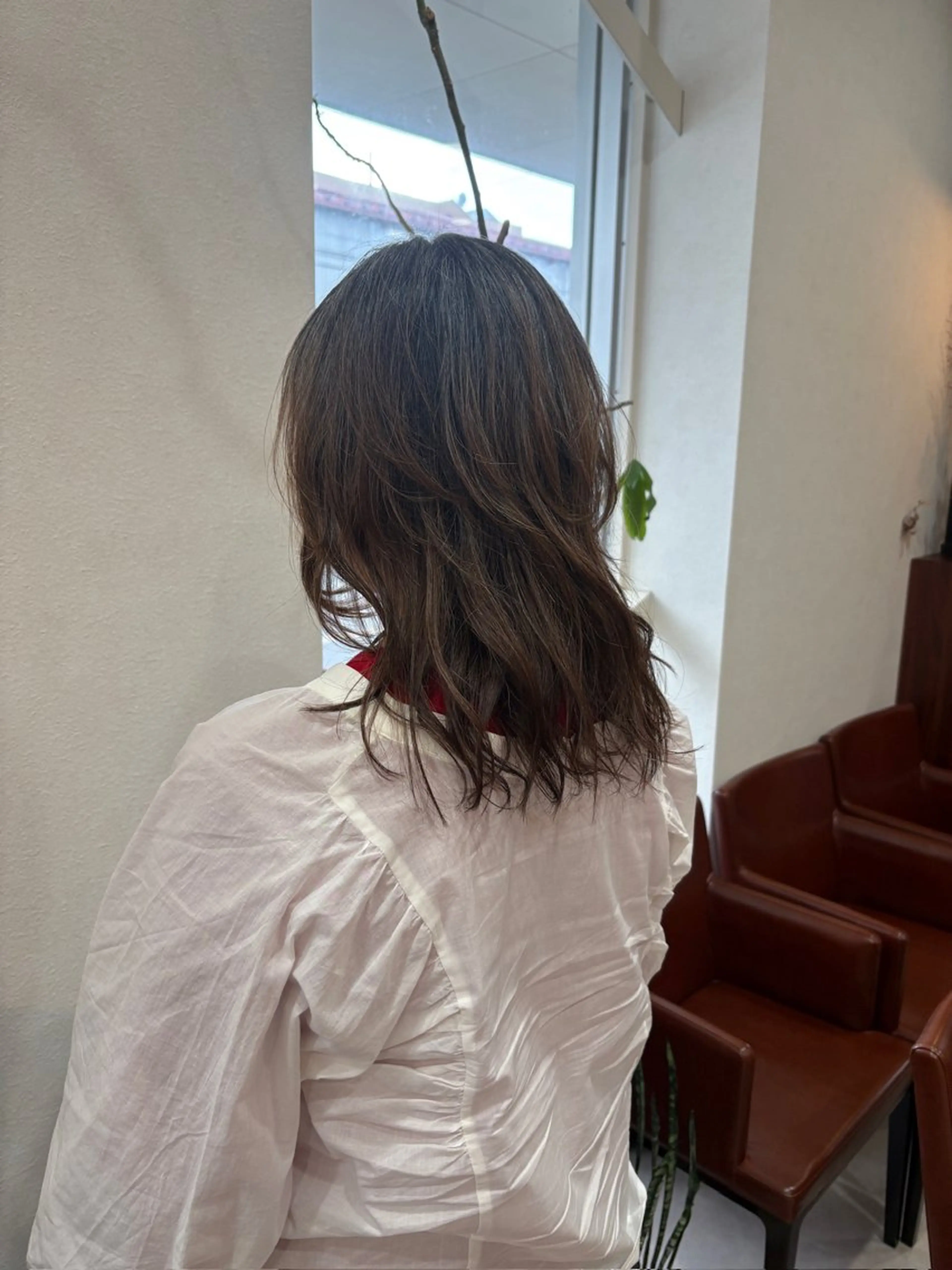 セミロング レイヤーカット アメイジングヘアー 千歳店　福嶋のヘアスタイル