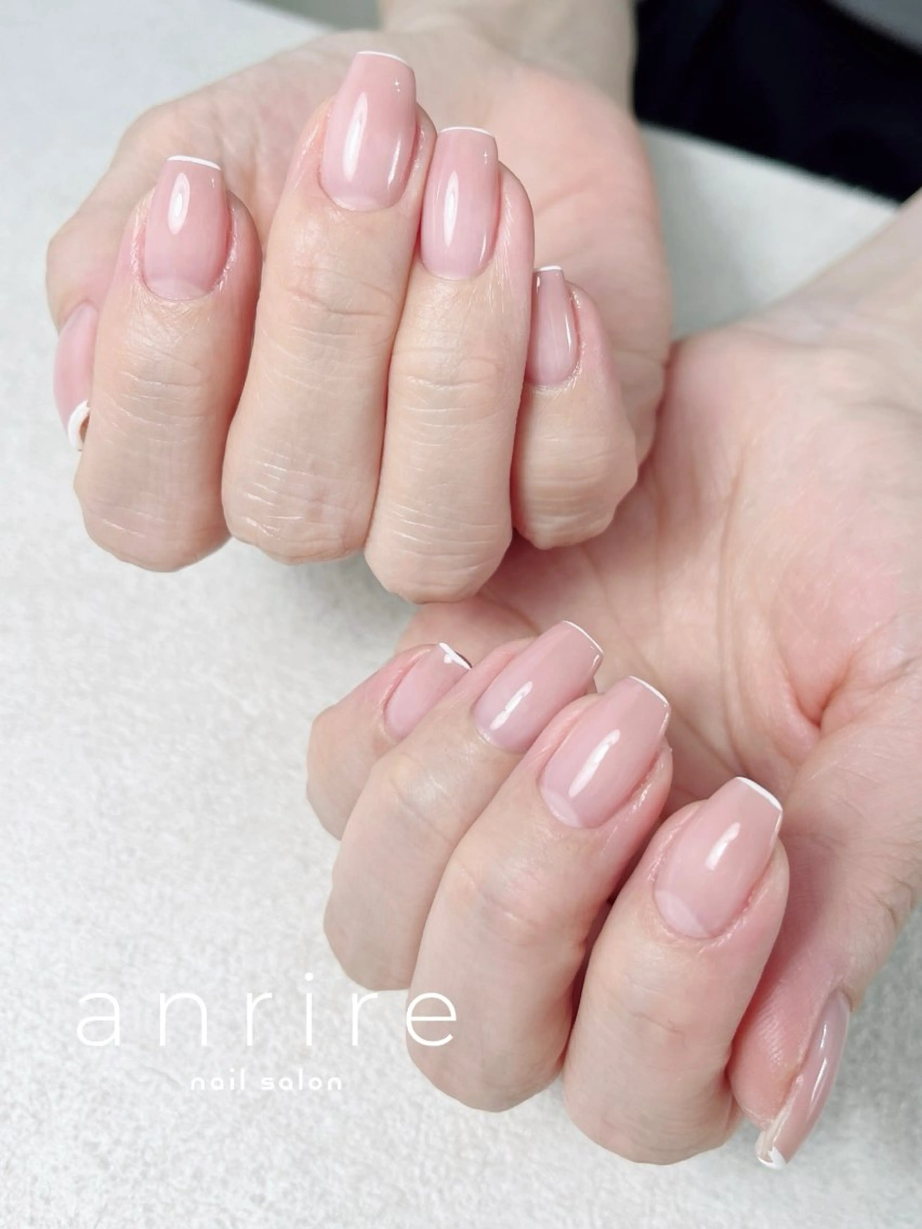ネイル フレンチネイル ジェルネイル グラデーション オフィスネイル パラジェル ハンドネイル nailsalon anrireのネイルデザイン