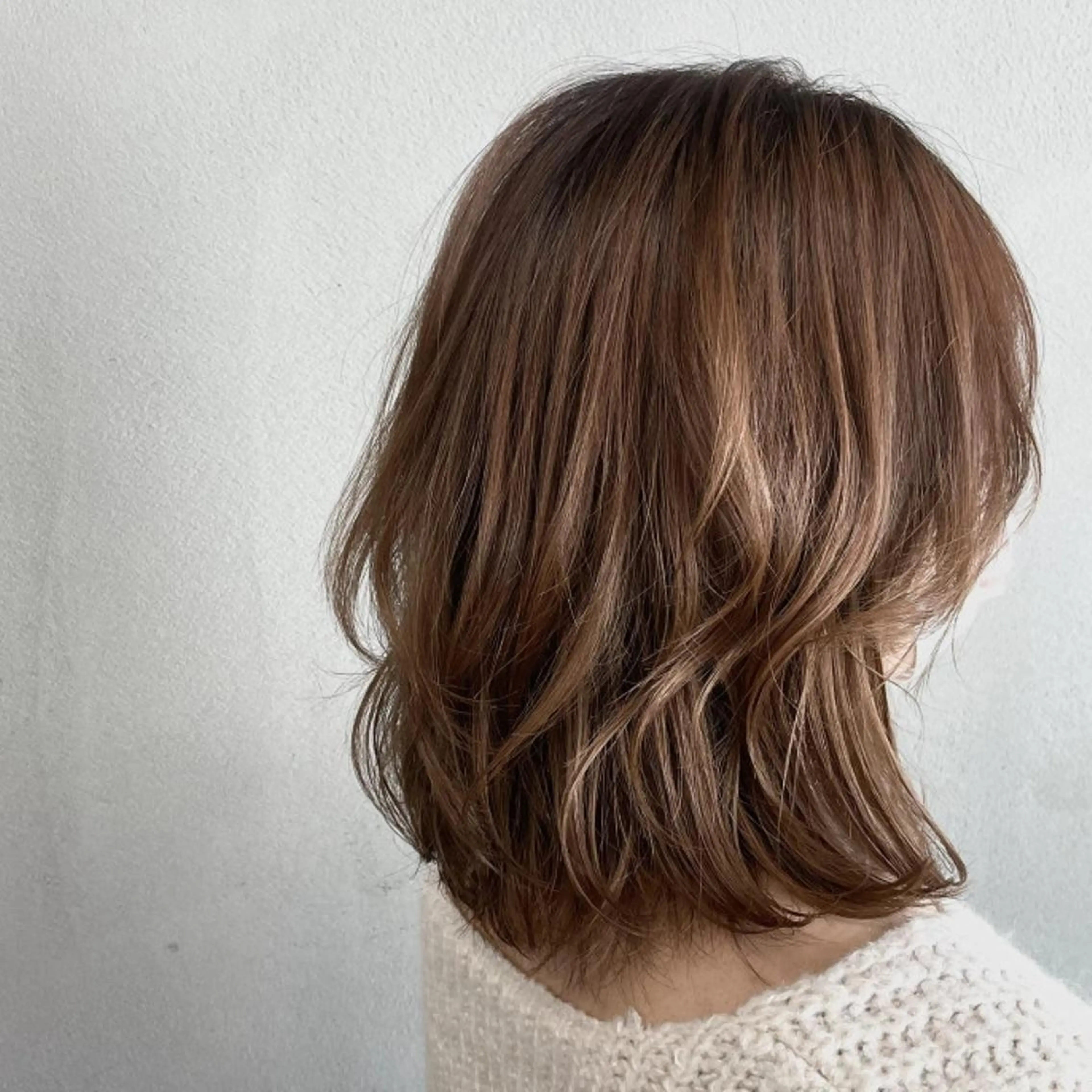 ミディアム パーマ カラー LOOP 佐藤のヘアスタイル