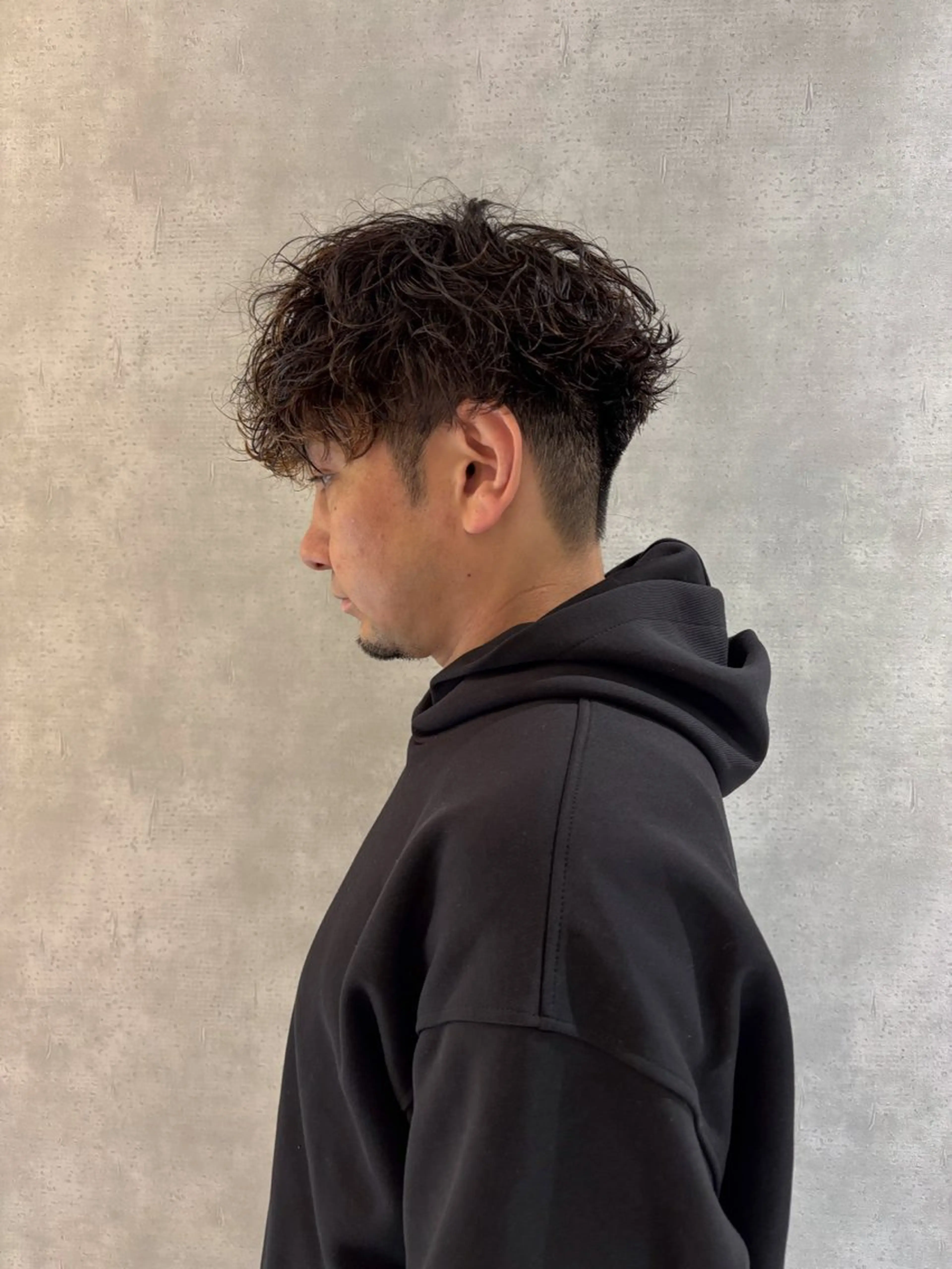 ショート パーマ メンズ 波巻きパーマ カット パーマ 宮嶋 勇輔のヘアスタイル