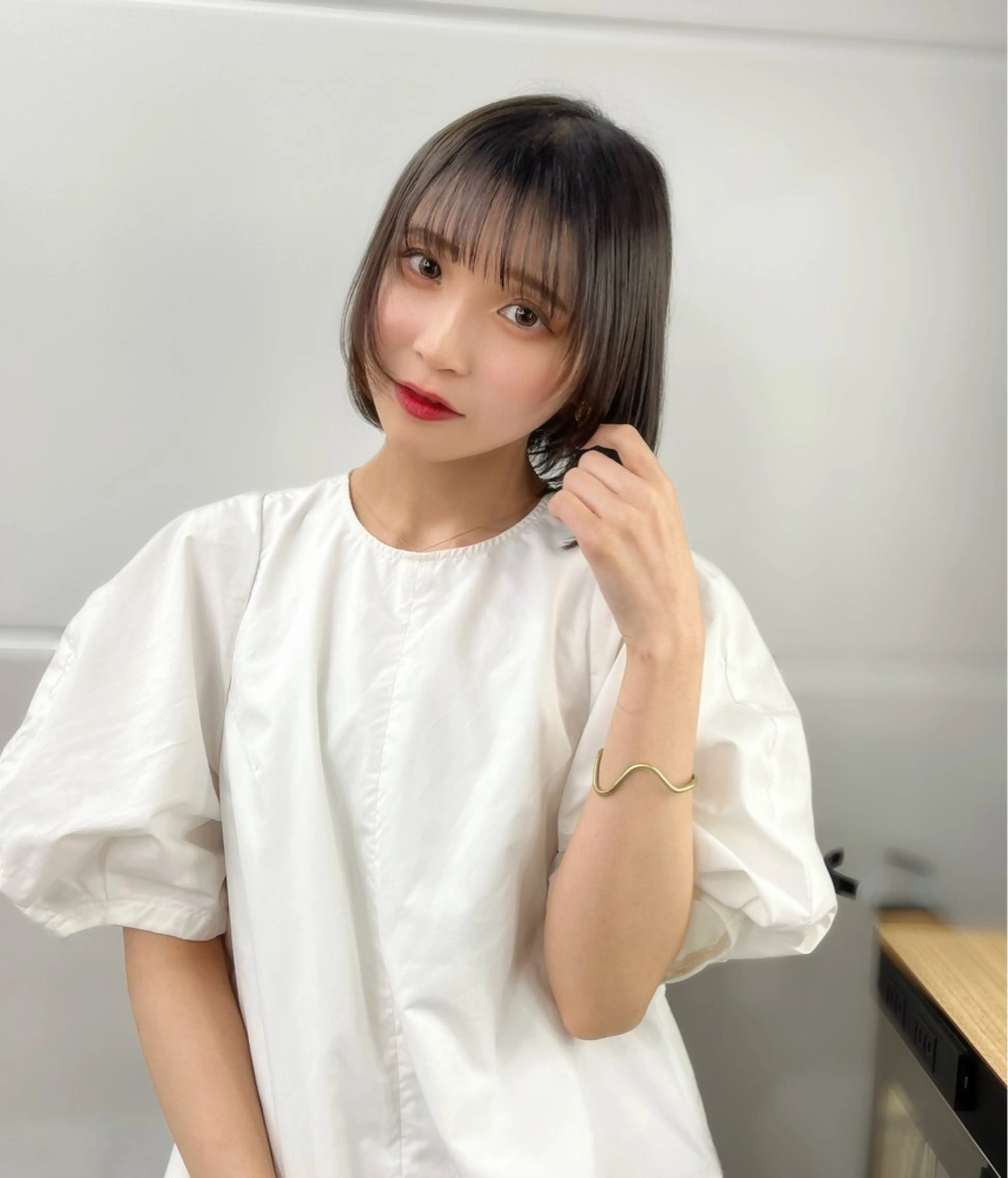 ショート 縮毛矯正/ハイトーン /パーマ/せき🧸のヘアスタイル