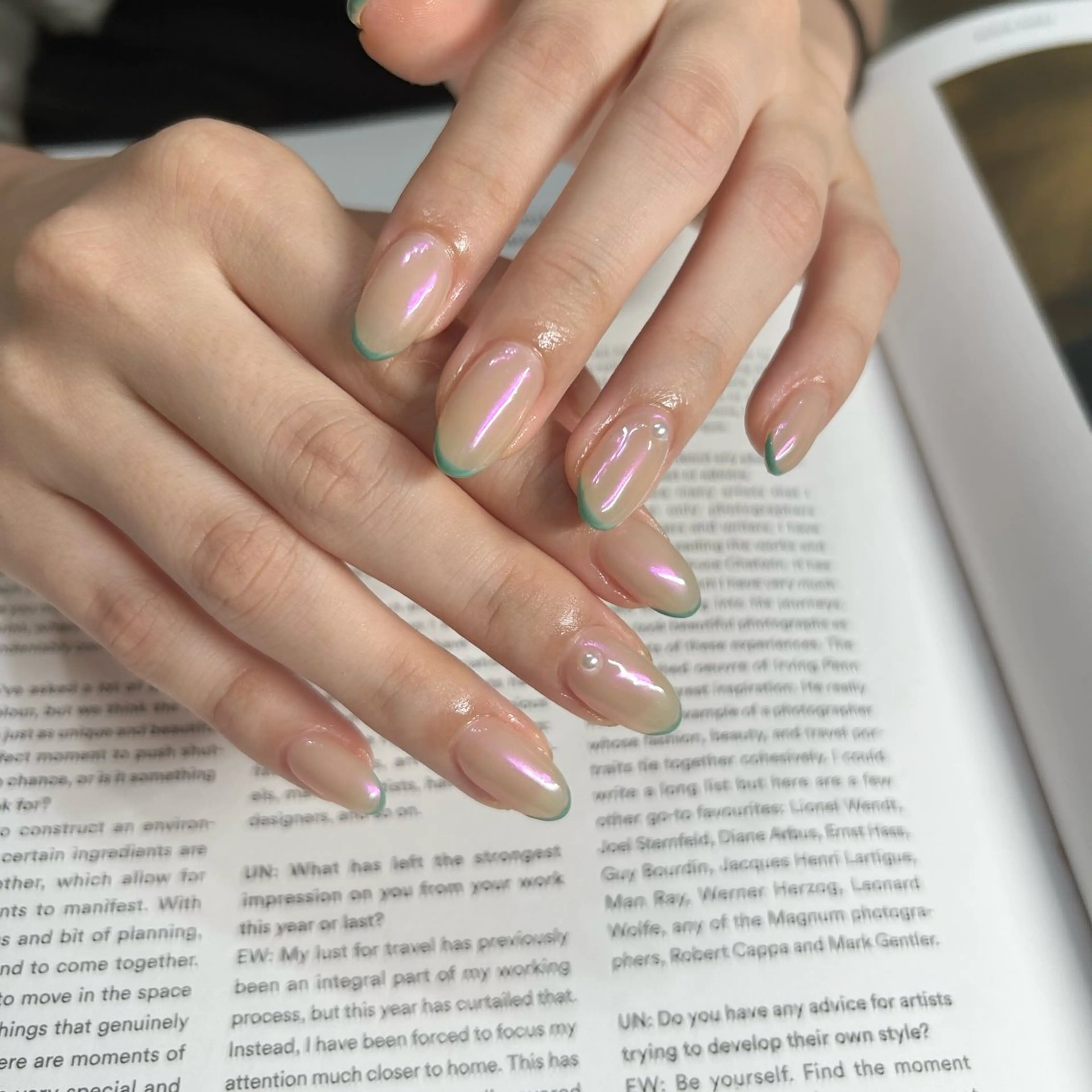 ネイル ブルー フットネイル フレンチネイル ジェルネイル キラキラネイル RooM -mizuki-のネイルデザイン