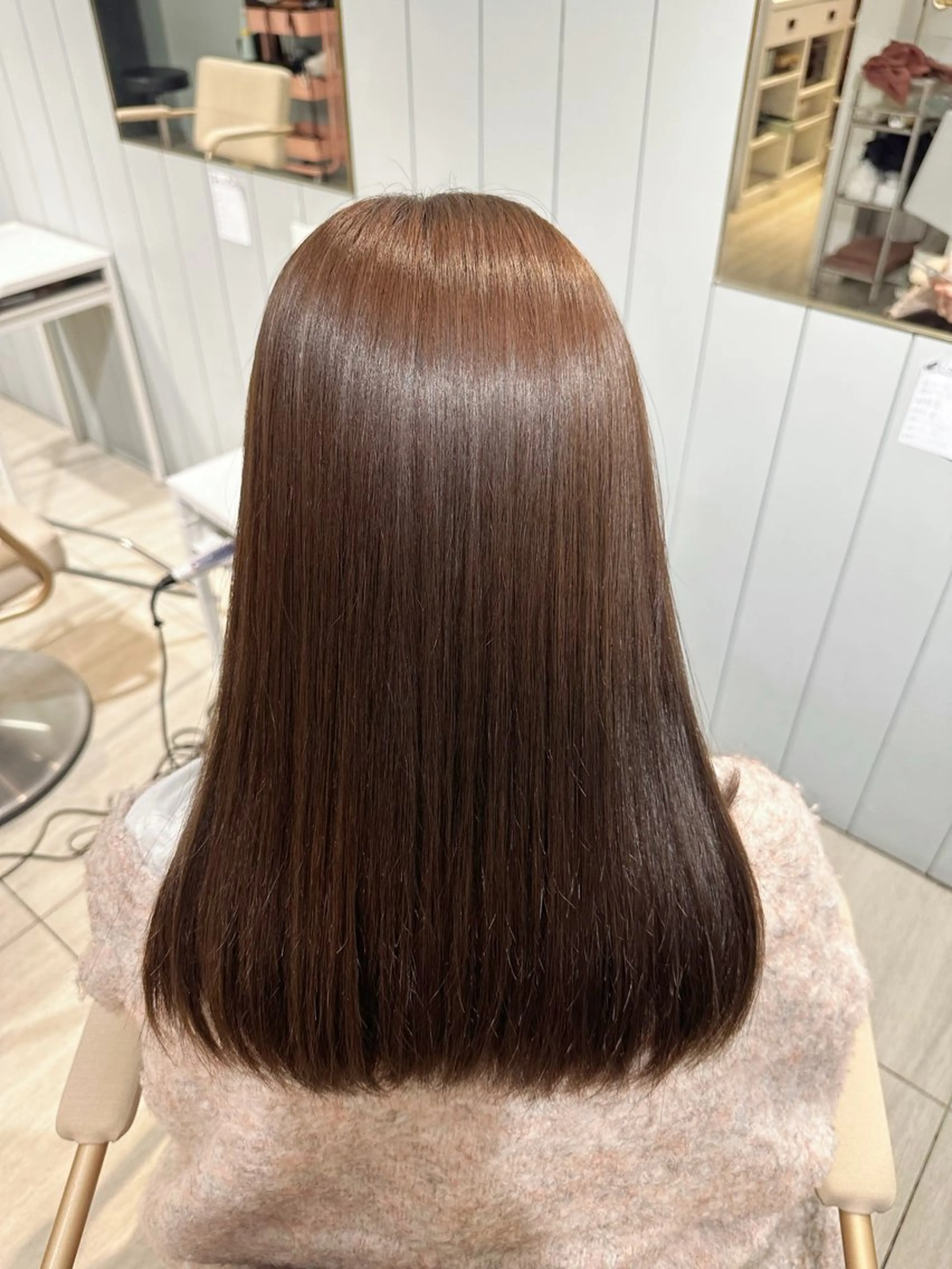 ミディアム カラー ブラウンカラー チョコレートブラウン ヘアカラー 縮毛矯正 トリートメント 韓国ヘア/髪質改善 /natsuki🧸のヘアスタイル